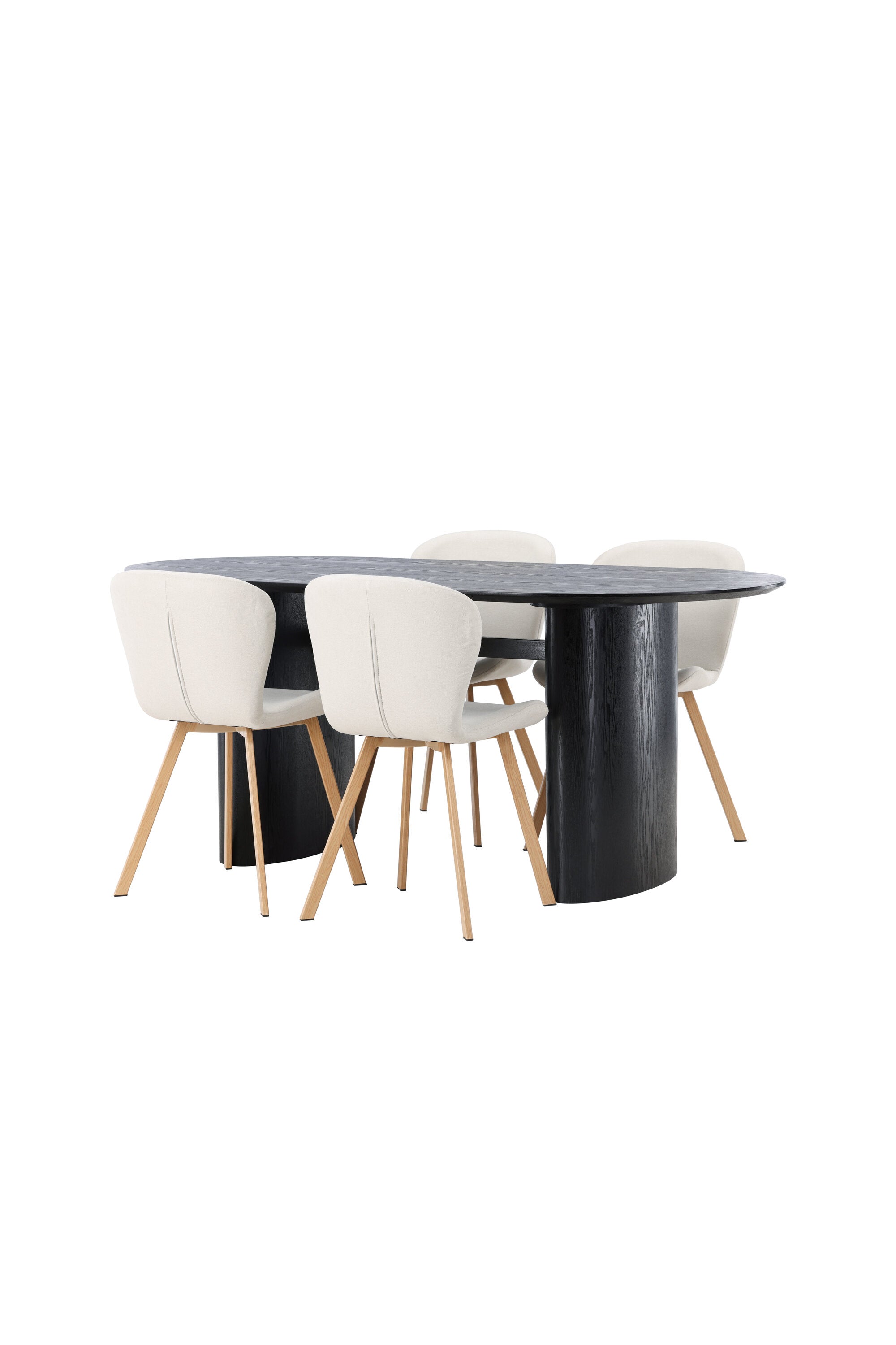 Isolde Esszimmerset + Lilja 180cm/4St. in Beige, Natur präsentiert im Onlineshop von KAQTU Design AG. Esszimmerset ist von Venture Home