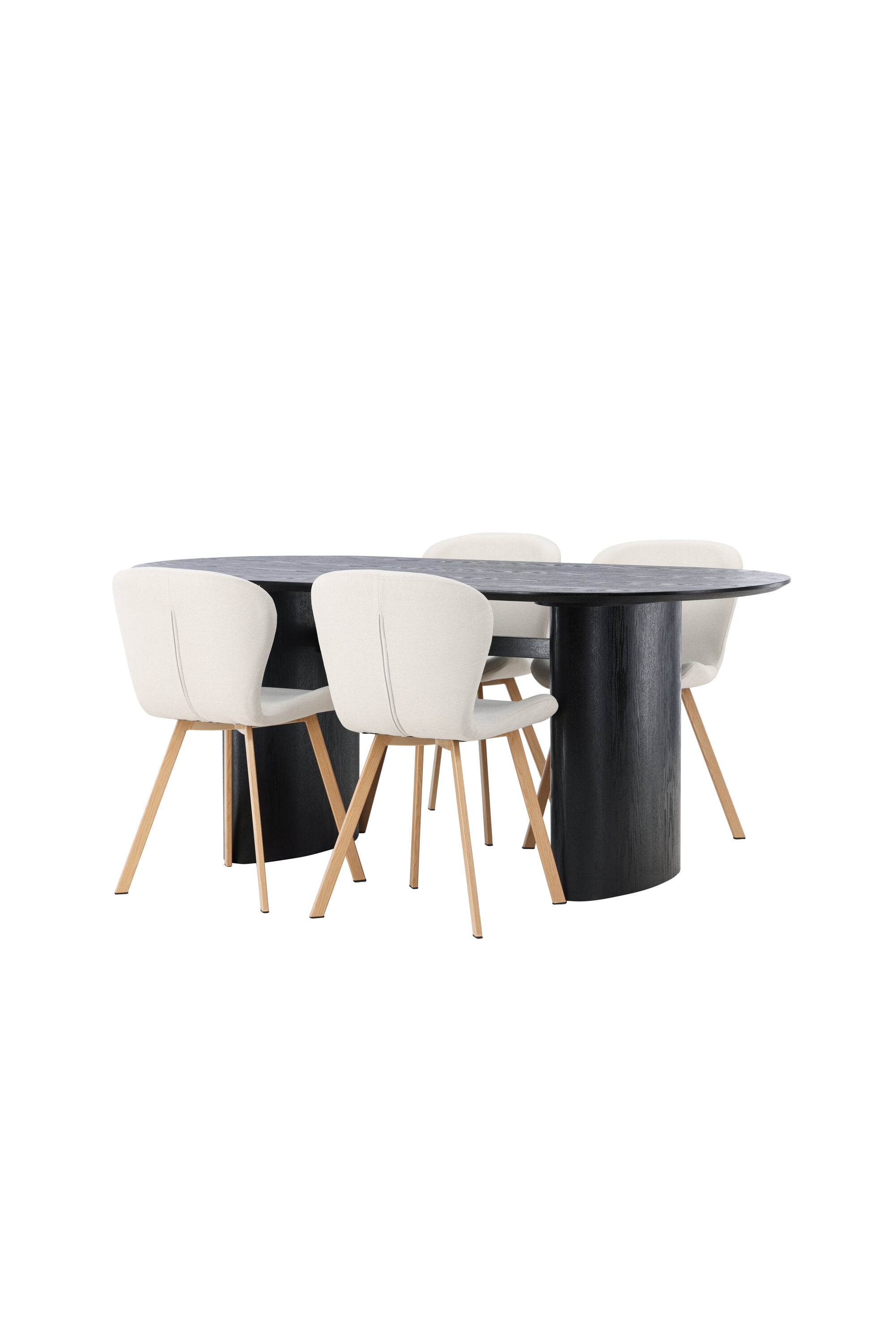 Isolde Esszimmerset + Lilja 180cm/4St. in Beige, Natur präsentiert im Onlineshop von KAQTU Design AG. Esszimmerset ist von Venture Home