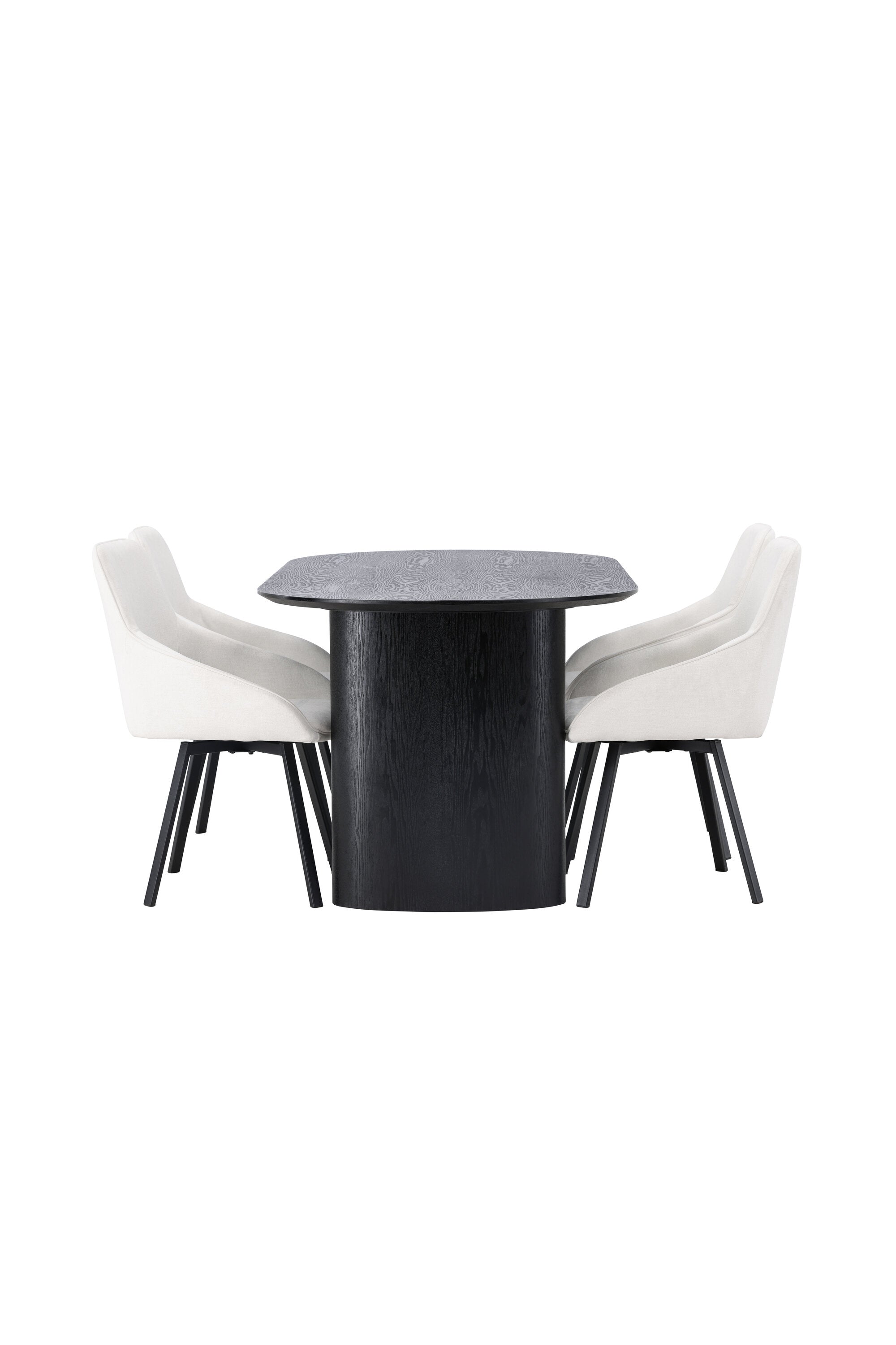 Isolde Esszimmerset + Rosie 180cm/4St. in Beige / Schwarz präsentiert im Onlineshop von KAQTU Design AG. Esszimmerset ist von Venture Home