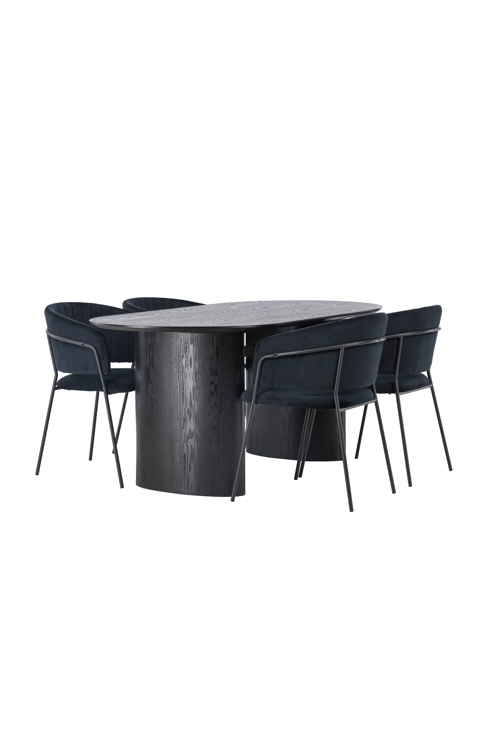 Isolde Esszimmerset + Selma 180cm/4St. in Schwarz präsentiert im Onlineshop von KAQTU Design AG. Esszimmerset ist von Venture Home