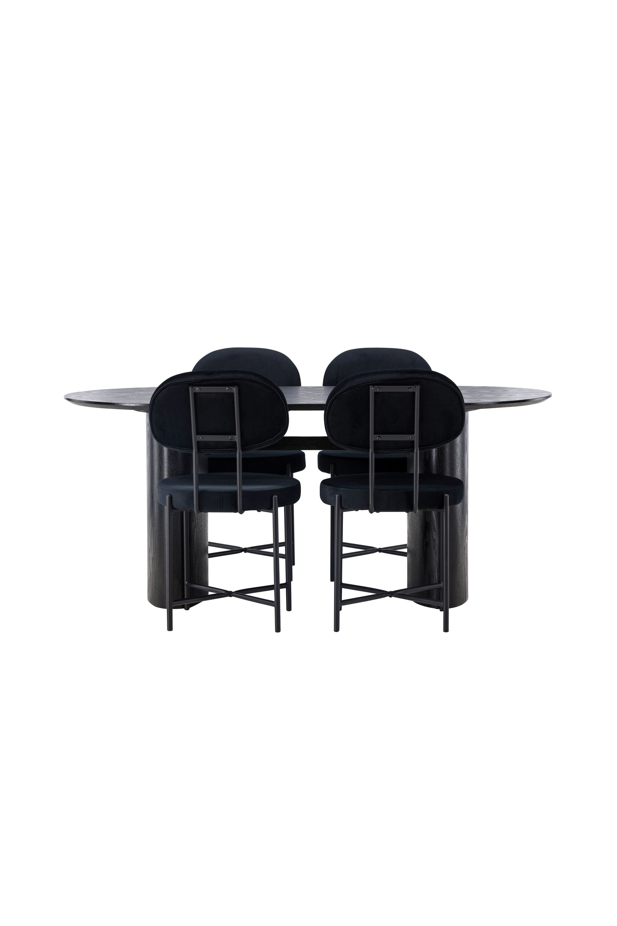 Isolde Esszimmerset + Stella 180cm/4St. in Schwarz präsentiert im Onlineshop von KAQTU Design AG. Esszimmerset ist von Venture Home