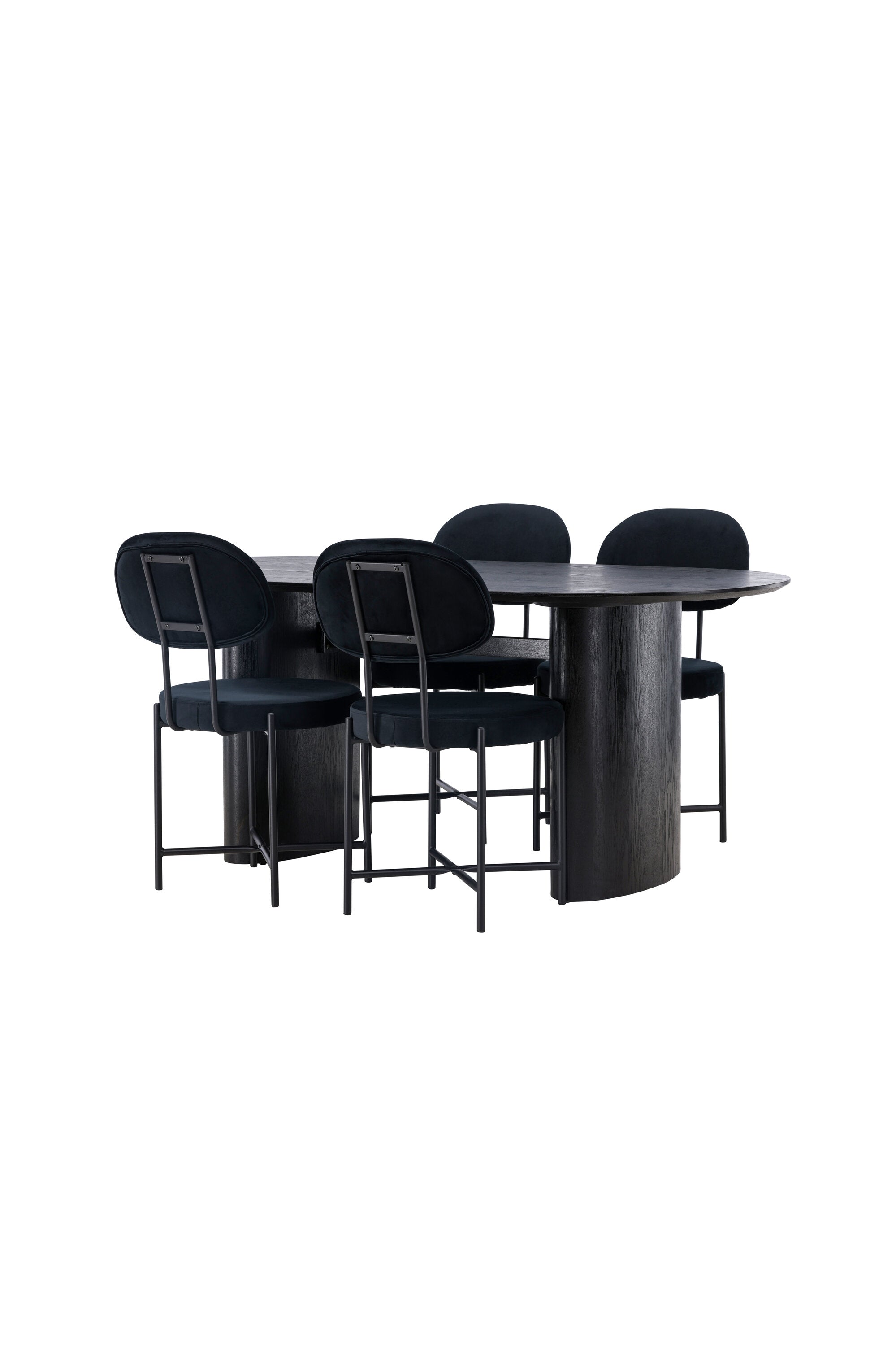 Isolde Esszimmerset + Stella 180cm/4St. in Schwarz präsentiert im Onlineshop von KAQTU Design AG. Esszimmerset ist von Venture Home