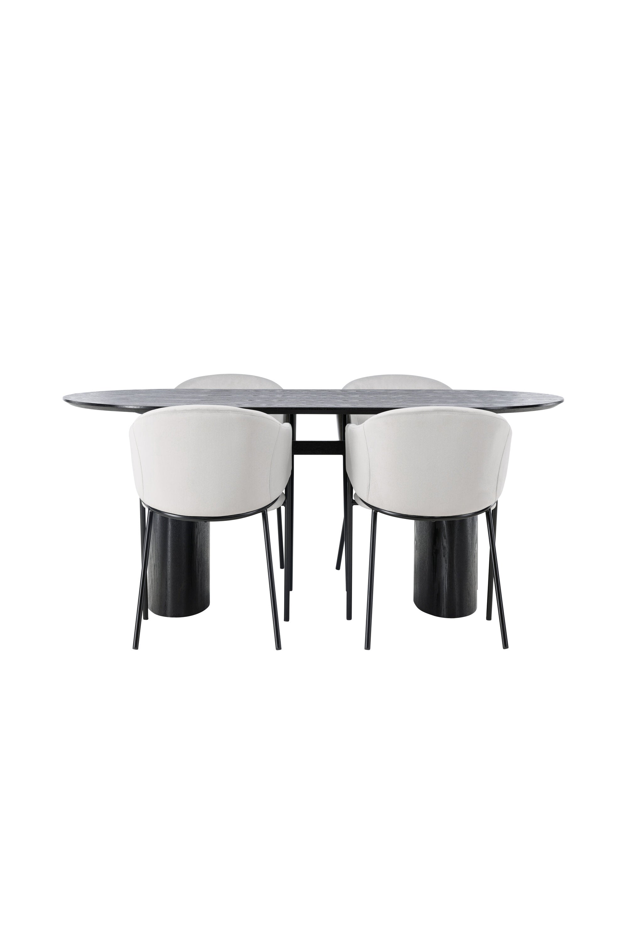 Isolde Esszimmerset + Evelina 180cm/4St. in Schwarzgrau präsentiert im Onlineshop von KAQTU Design AG. Esszimmerset ist von Venture Home
