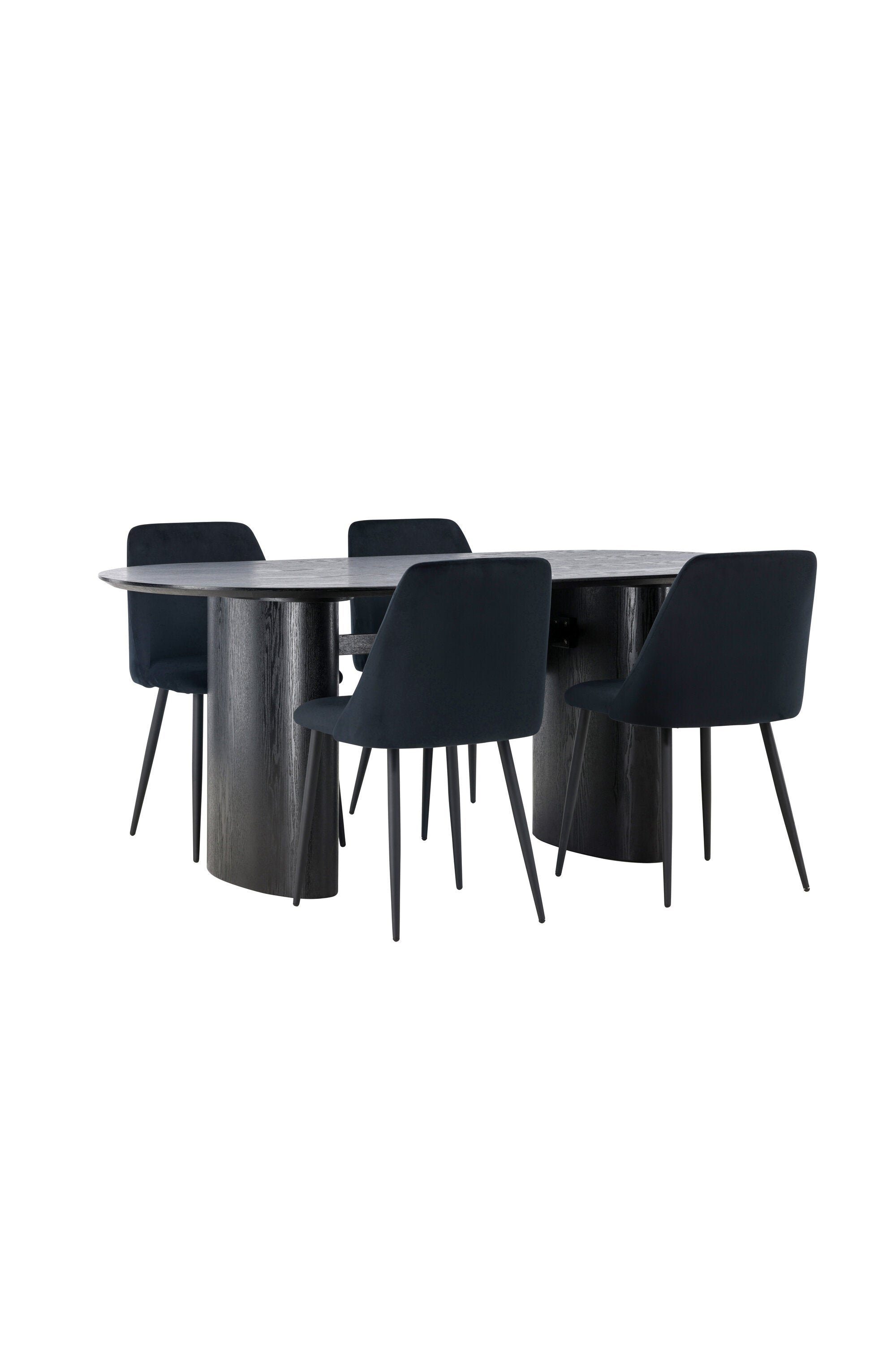 Isolde Esszimmerset + Night 180cm/4St. in Schwarz präsentiert im Onlineshop von KAQTU Design AG. Esszimmerset ist von Venture Home