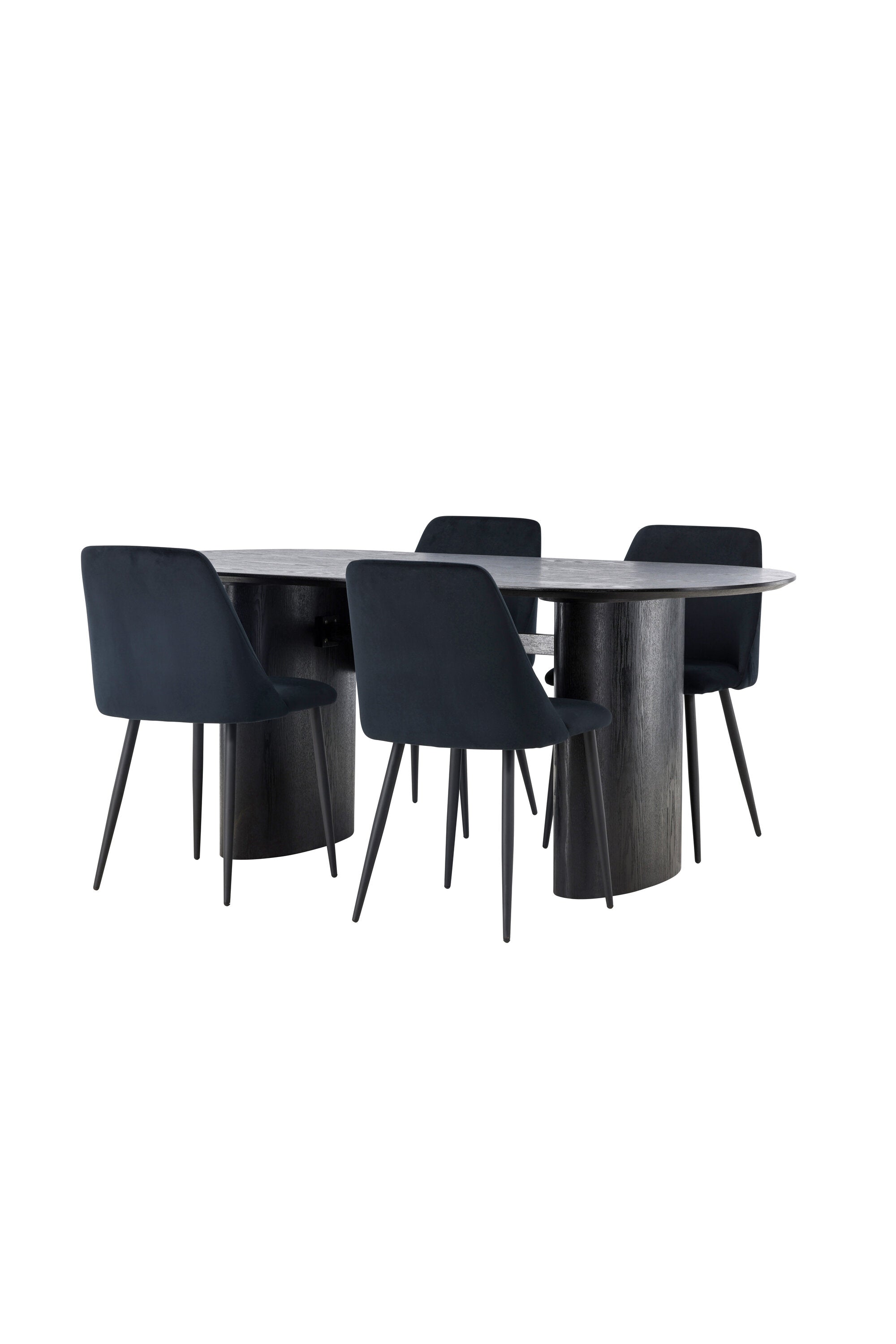 Isolde Esszimmerset + Night 180cm/4St. in Schwarz präsentiert im Onlineshop von KAQTU Design AG. Esszimmerset ist von Venture Home