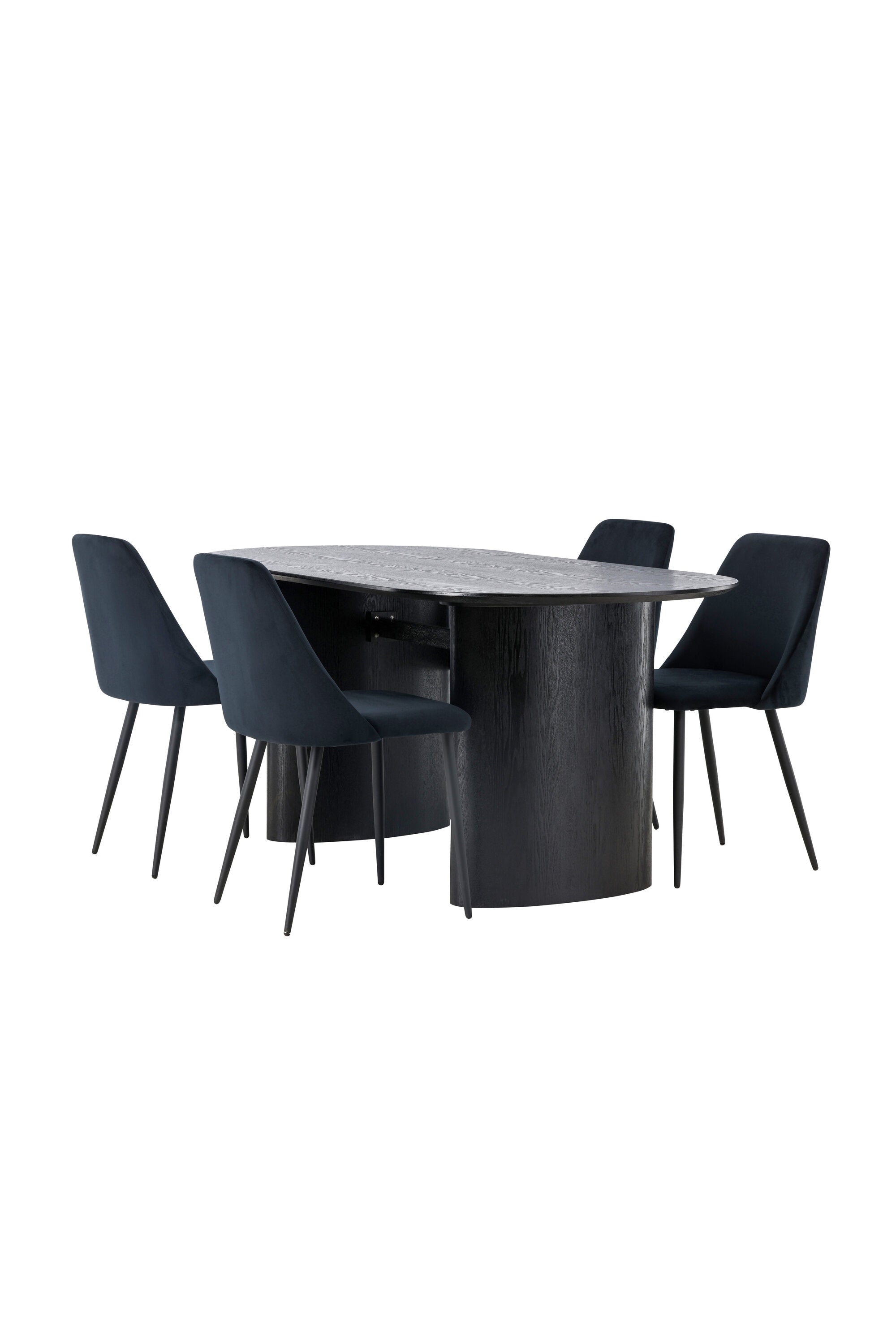Isolde Esszimmerset + Night 180cm/4St. in Schwarz präsentiert im Onlineshop von KAQTU Design AG. Esszimmerset ist von Venture Home