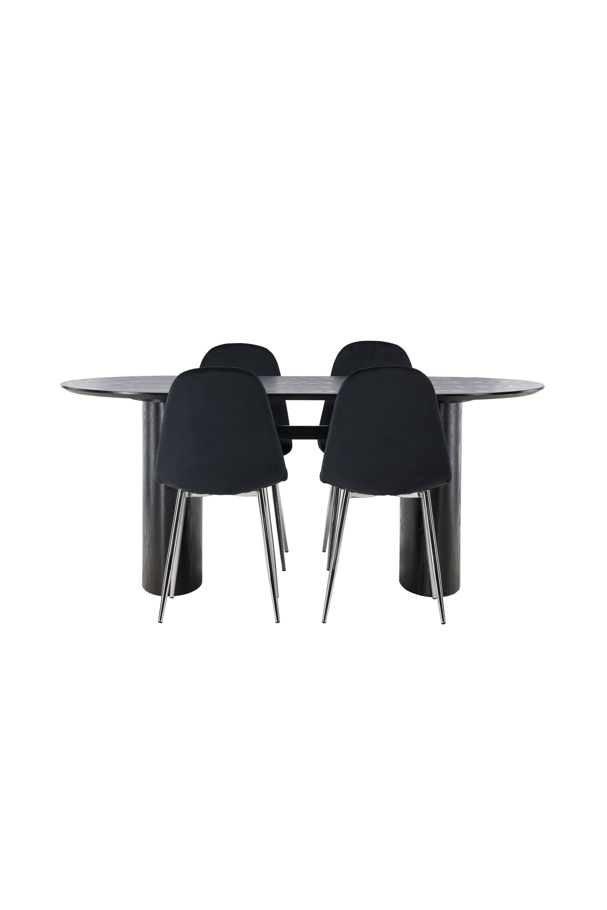 Isolde Esszimmerset + Polar 180cm/4St. in Schwarzes Silber präsentiert im Onlineshop von KAQTU Design AG. Esszimmerset ist von Venture Home
