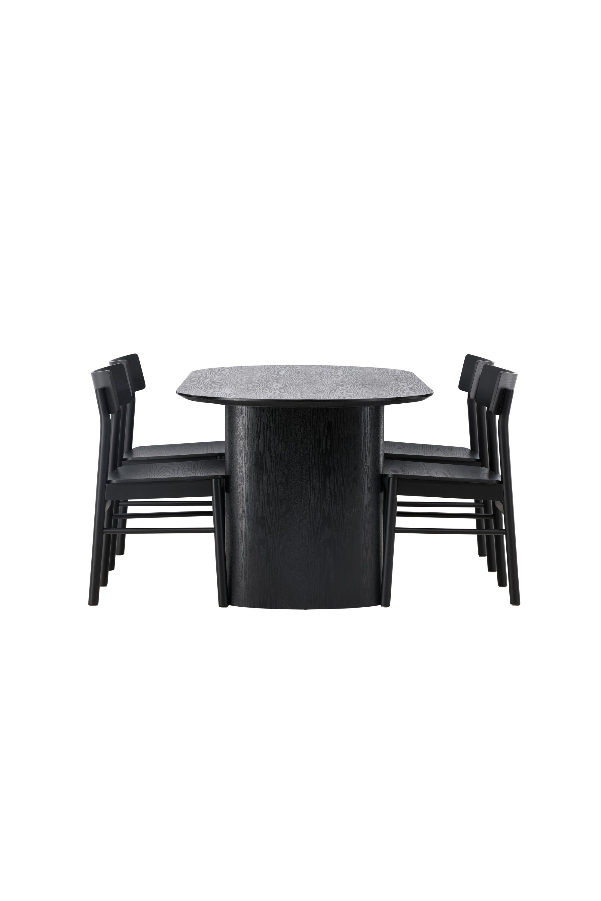 Isolde Esszimmerset + Montros 180cm/4St. in Schwarz präsentiert im Onlineshop von KAQTU Design AG. Esszimmerset ist von Venture Home
