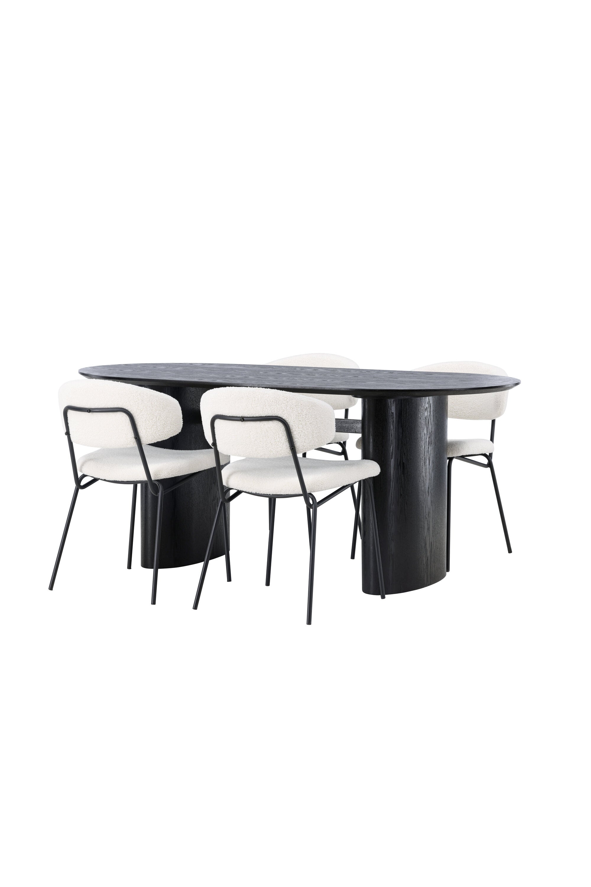Isolde Esszimmerset + Chico 180cm/4St. in Weiss präsentiert im Onlineshop von KAQTU Design AG. Esszimmerset ist von Venture Home