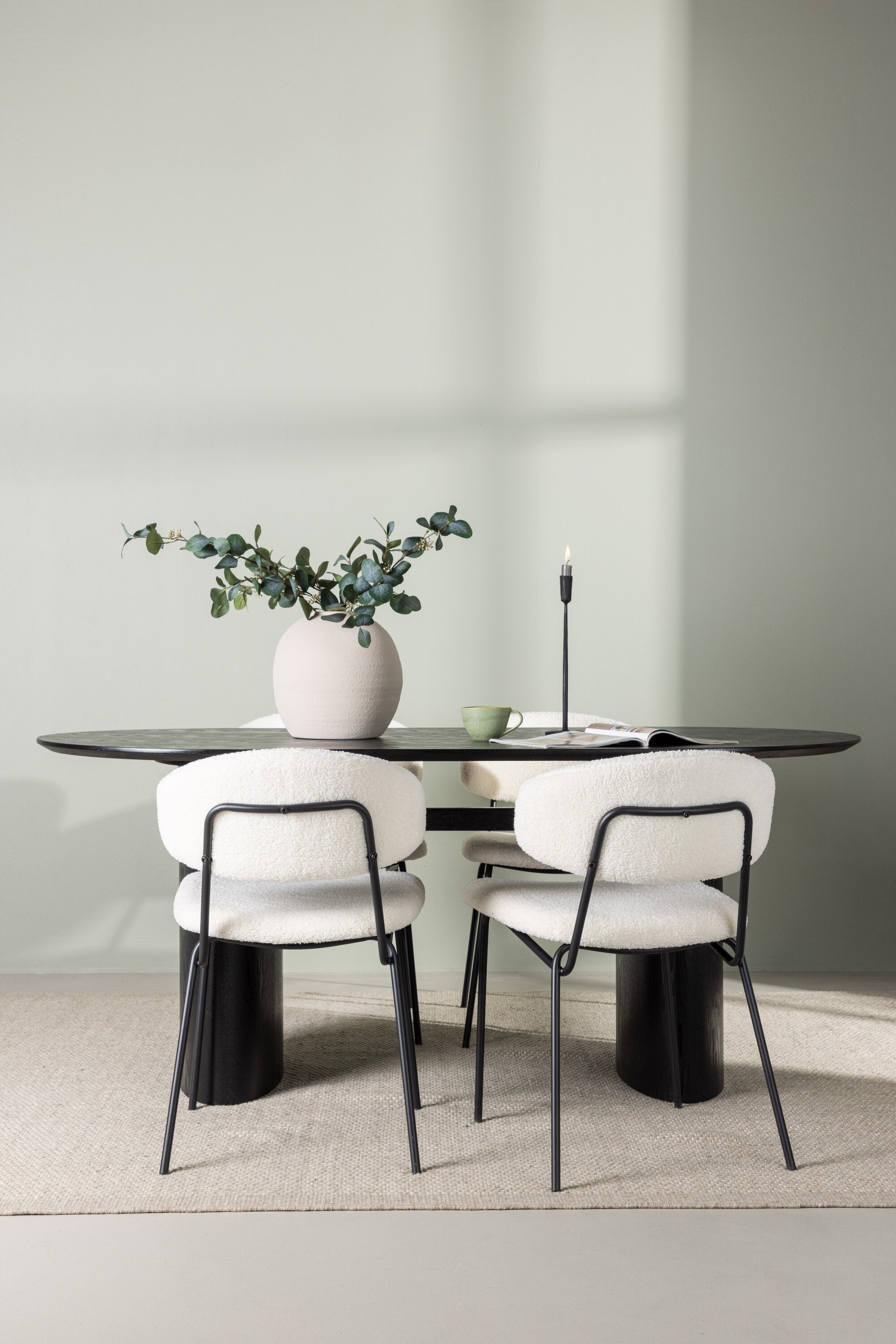 Isolde Esszimmerset + Chico 180cm/4St. in Weiss präsentiert im Onlineshop von KAQTU Design AG. Esszimmerset ist von Venture Home