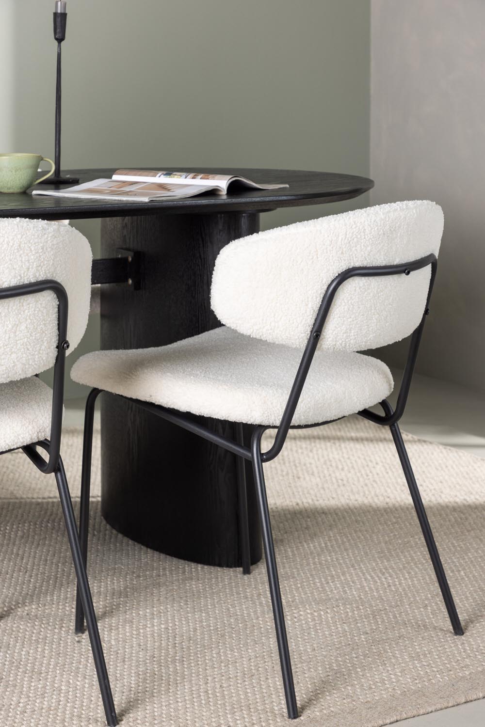 Isolde Esszimmerset + Chico 180cm/4St. in Weiss präsentiert im Onlineshop von KAQTU Design AG. Esszimmerset ist von Venture Home