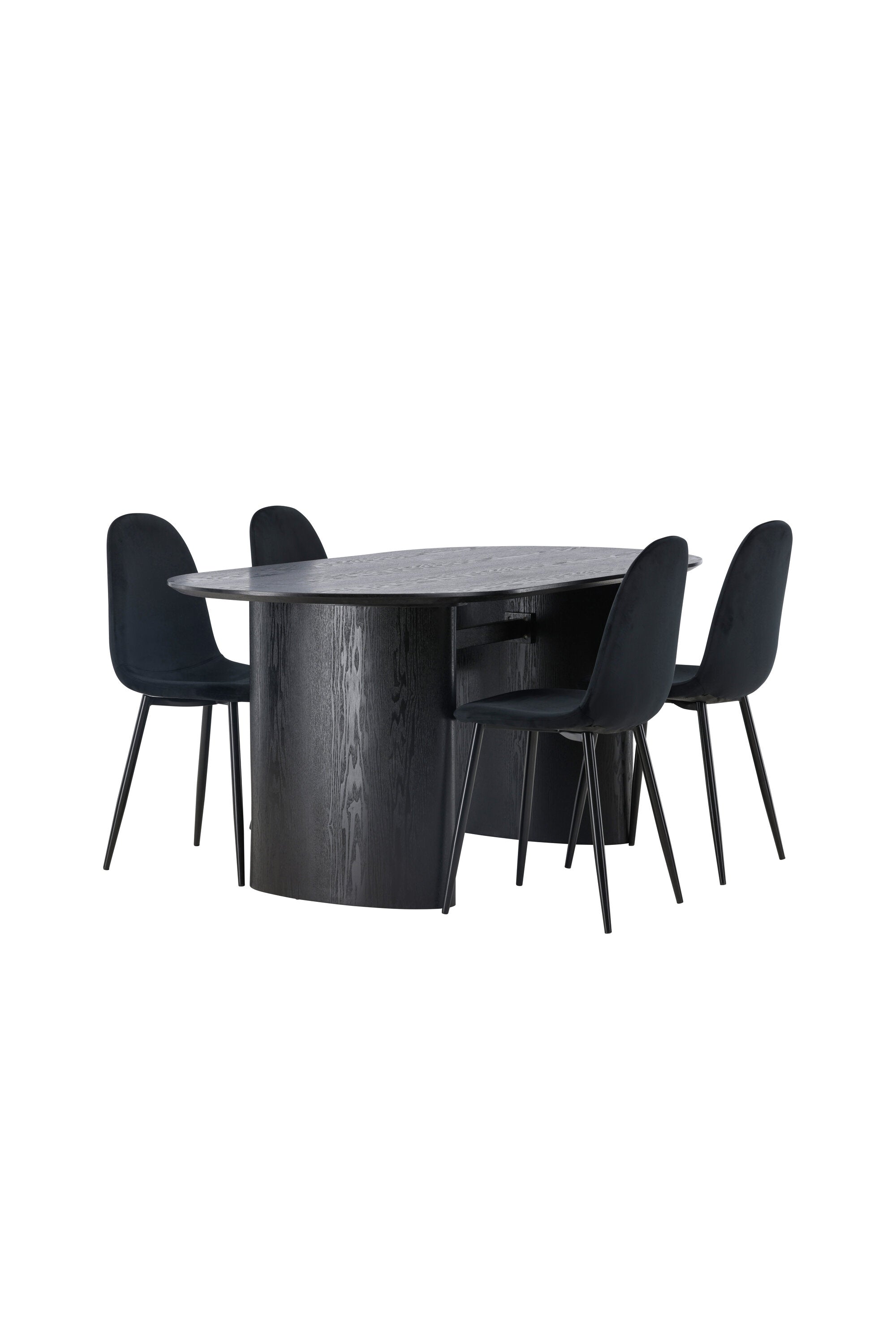 Isolde Esszimmerset + Polar 180cm/4St. in Schwarz präsentiert im Onlineshop von KAQTU Design AG. Esszimmerset ist von Venture Home