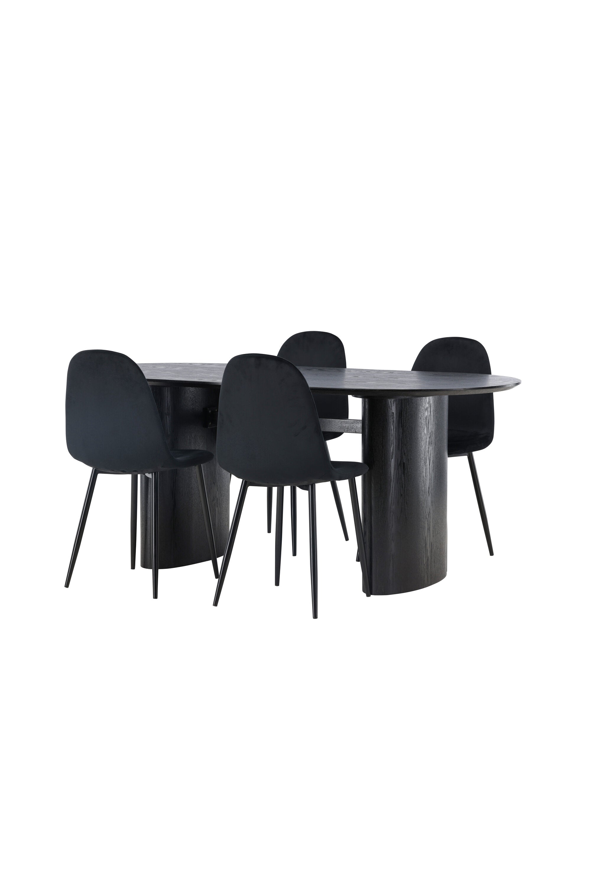 Isolde Esszimmerset + Polar 180cm/4St. in Schwarz präsentiert im Onlineshop von KAQTU Design AG. Esszimmerset ist von Venture Home