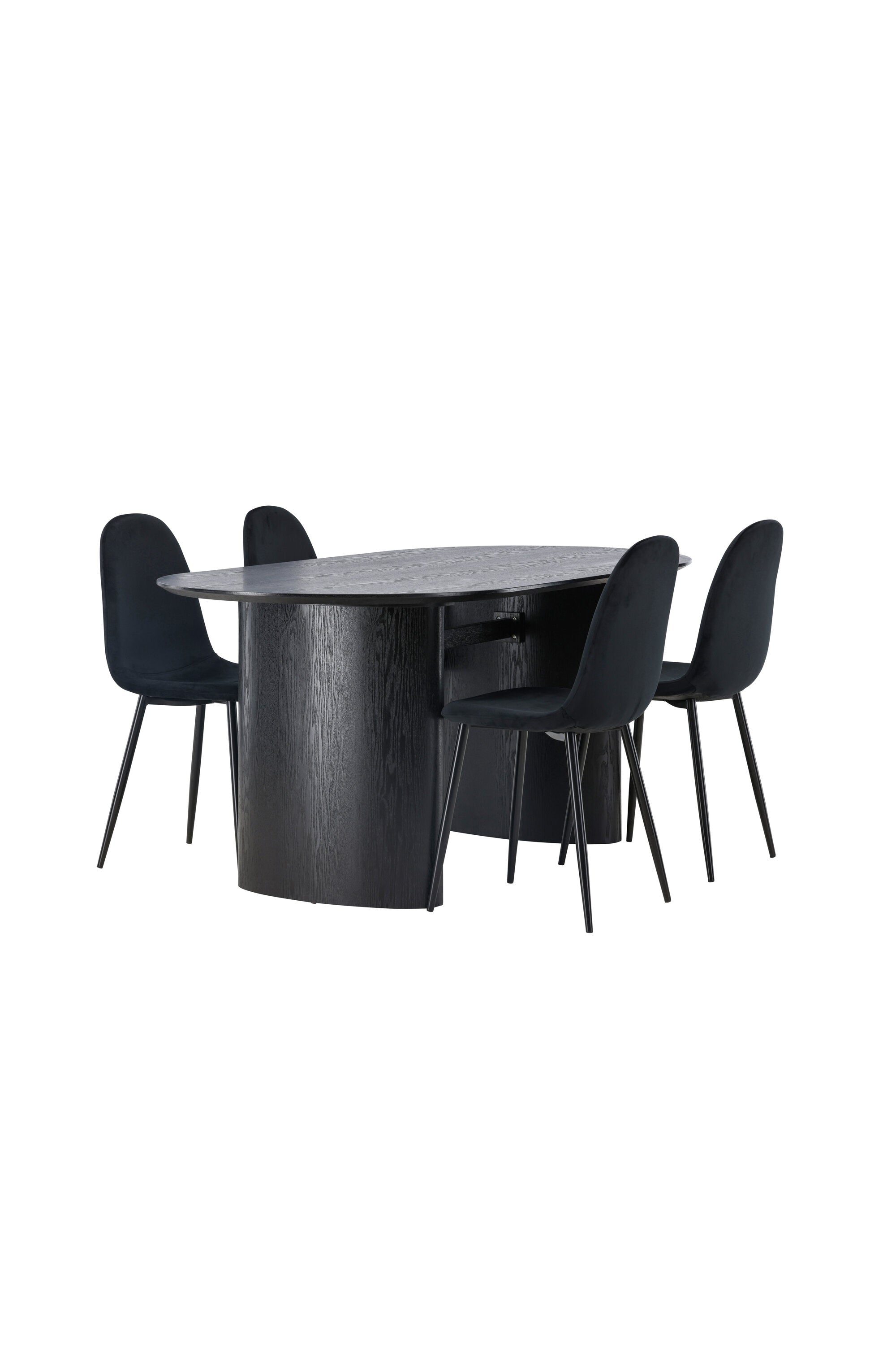 Isolde Esszimmerset + Polar 180cm/4St. in Schwarz präsentiert im Onlineshop von KAQTU Design AG. Esszimmerset ist von Venture Home