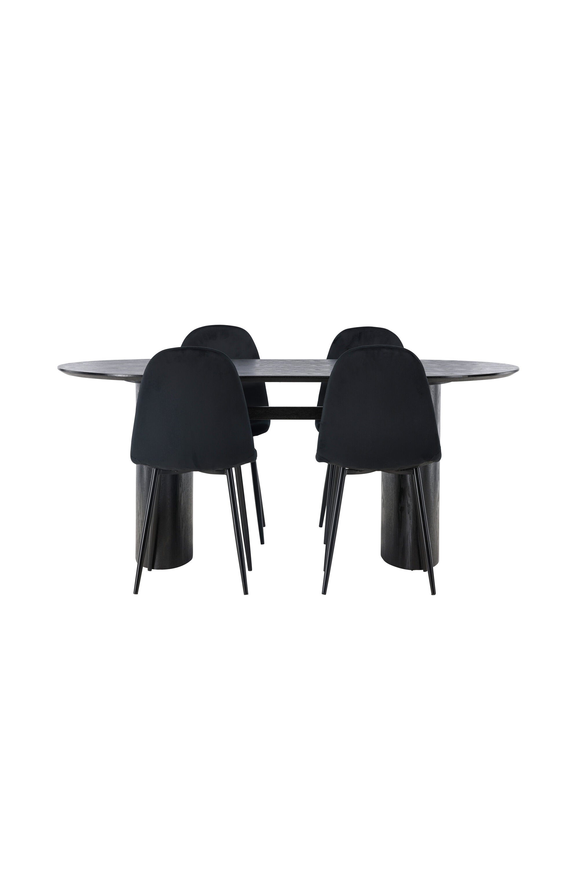 Isolde Esszimmerset + Polar 180cm/4St. in Schwarz präsentiert im Onlineshop von KAQTU Design AG. Esszimmerset ist von Venture Home