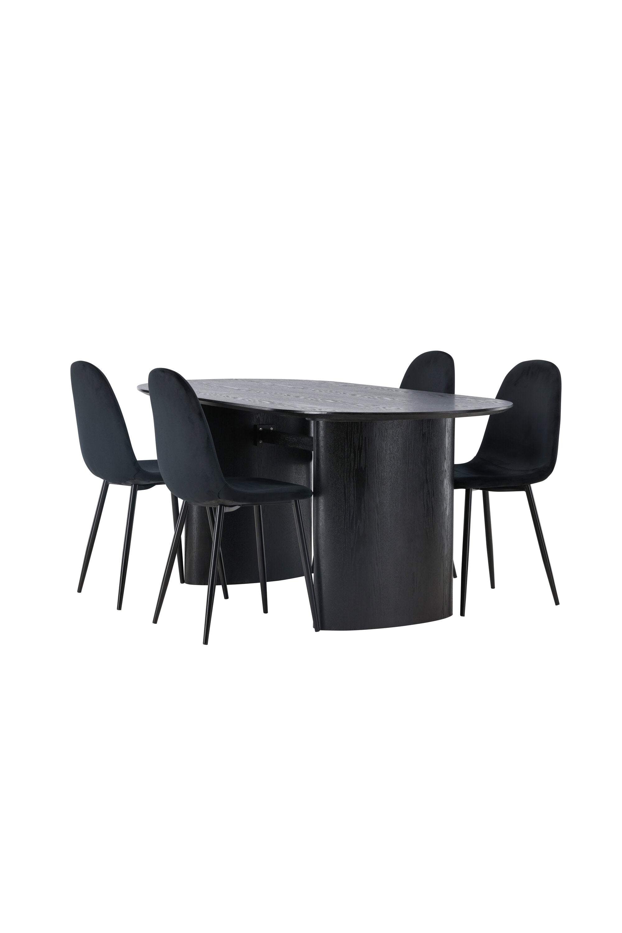Isolde Esszimmerset + Polar 180cm/4St. in Schwarz präsentiert im Onlineshop von KAQTU Design AG. Esszimmerset ist von Venture Home
