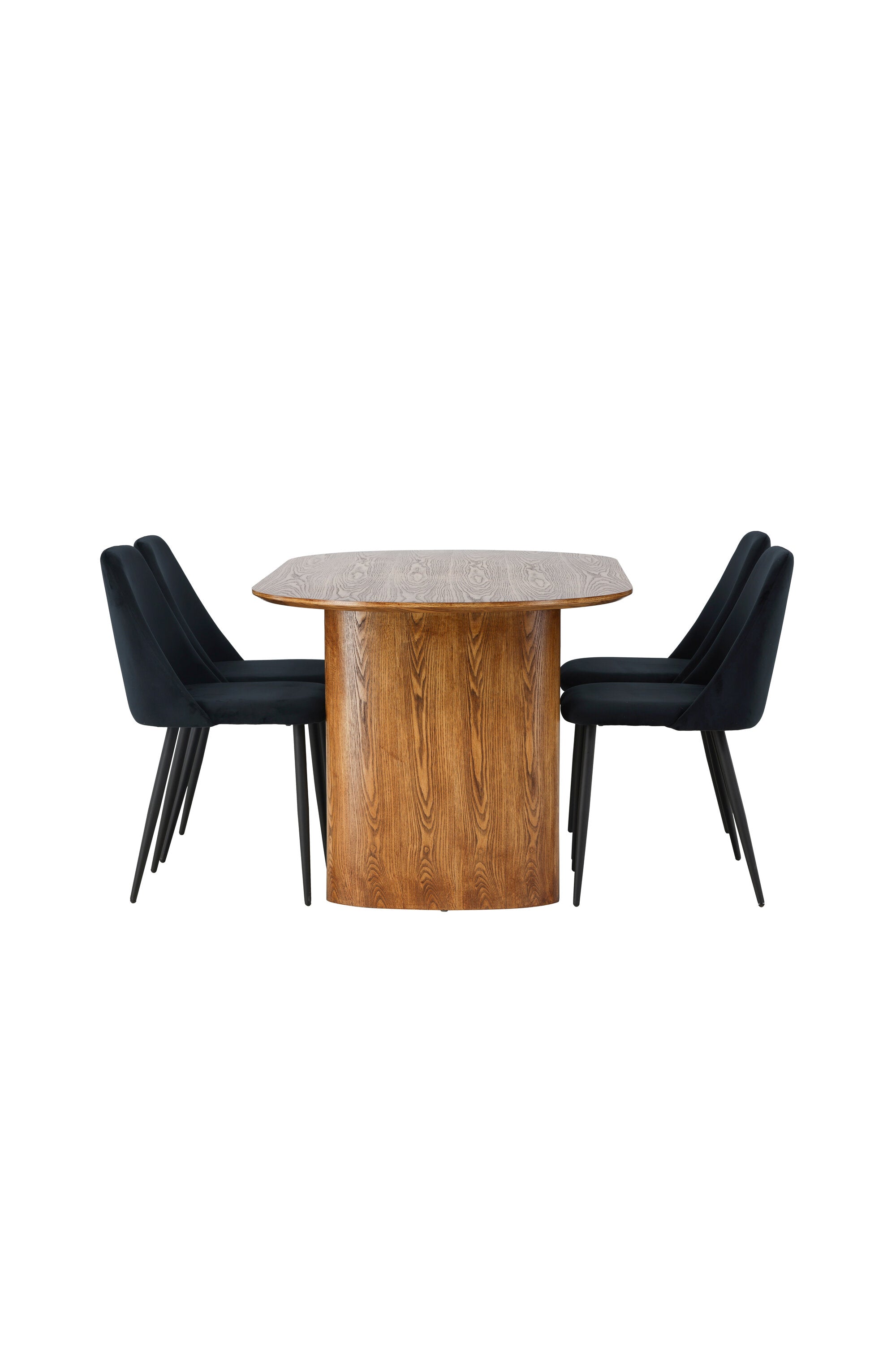 Isolde Esszimmerset + Night 180cm/4St. in Natur / Schwarz präsentiert im Onlineshop von KAQTU Design AG. Esszimmerset ist von Venture Home