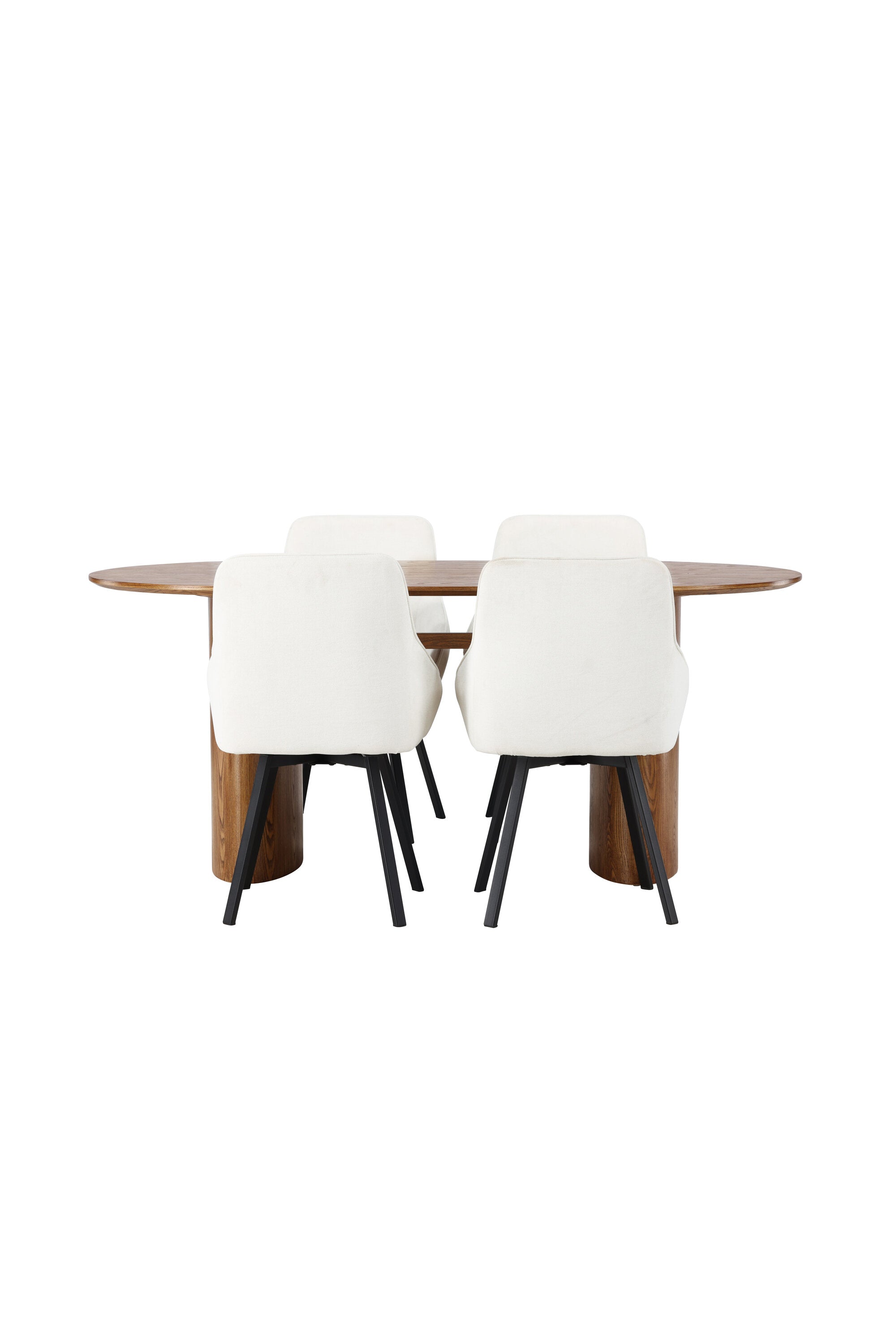 Isolde Esszimmerset + Rosie 180cm/4St. in Natur / Beige / Schwarz präsentiert im Onlineshop von KAQTU Design AG. Esszimmerset ist von Venture Home