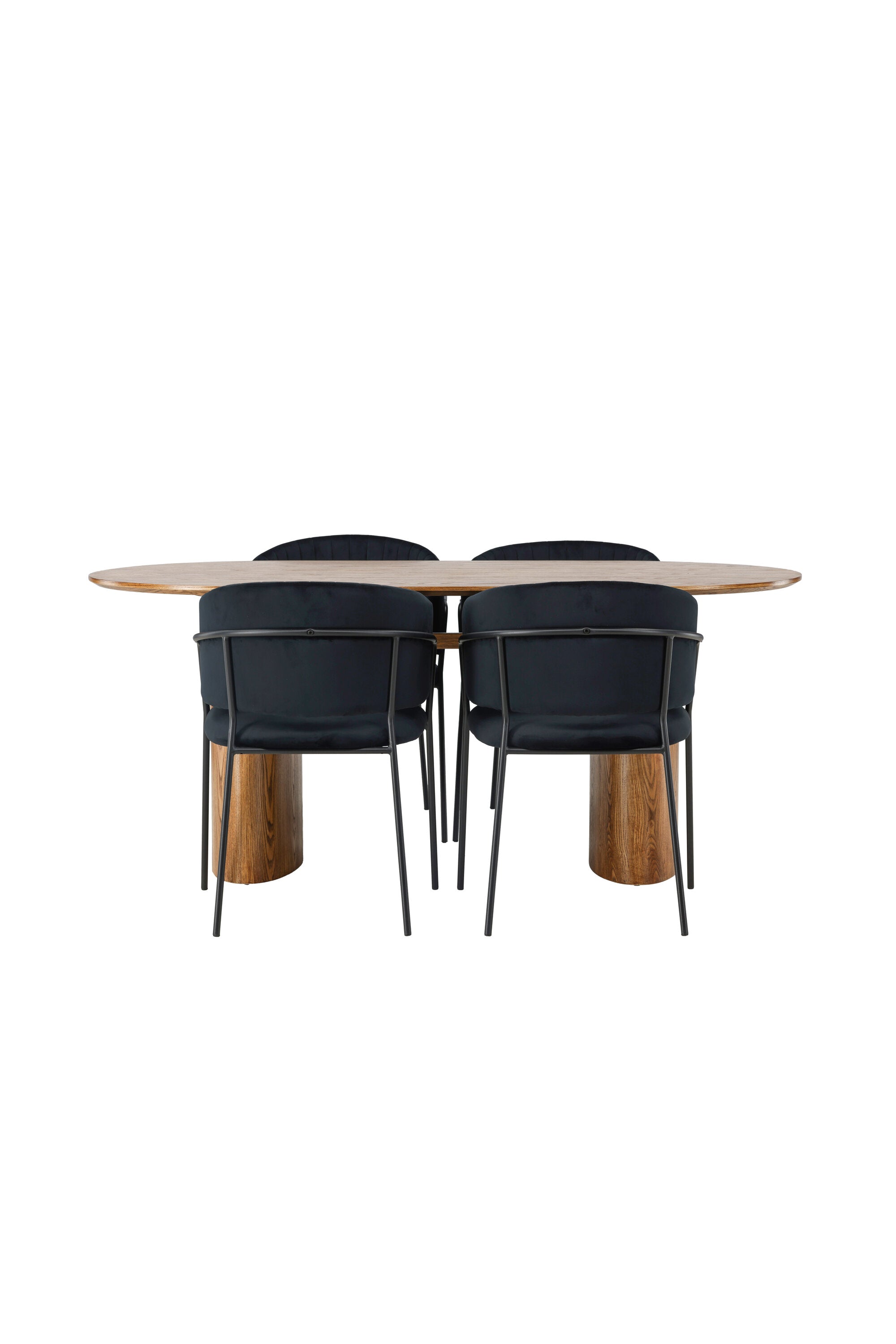 Isolde Esszimmerset + Selma 180cm/4St. in Natur / Schwarz präsentiert im Onlineshop von KAQTU Design AG. Esszimmerset ist von Venture Home