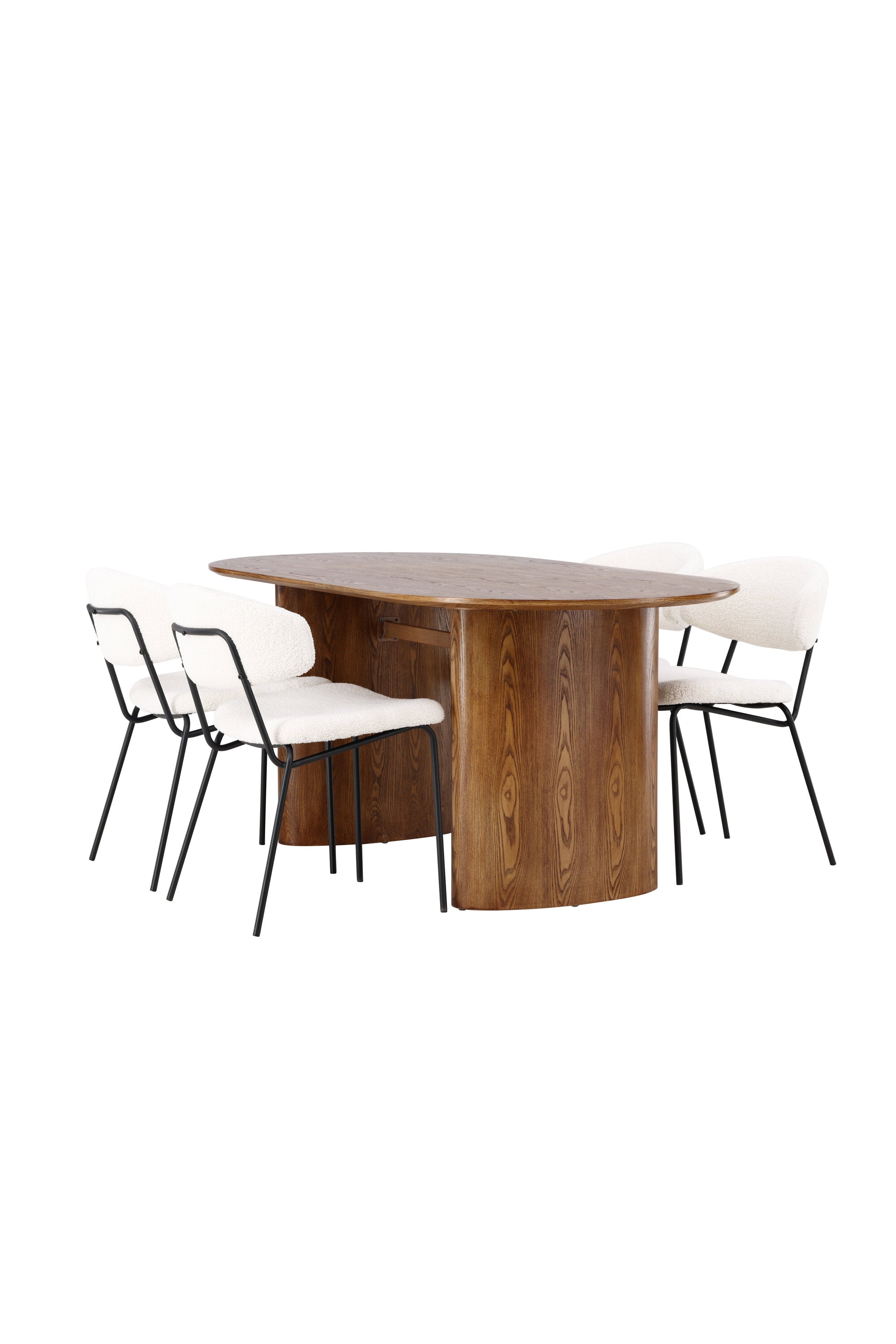 Isolde Esszimmerset + Chico 180cm/4St. in Natur / Weiss  präsentiert im Onlineshop von KAQTU Design AG. Esszimmerset ist von Venture Home