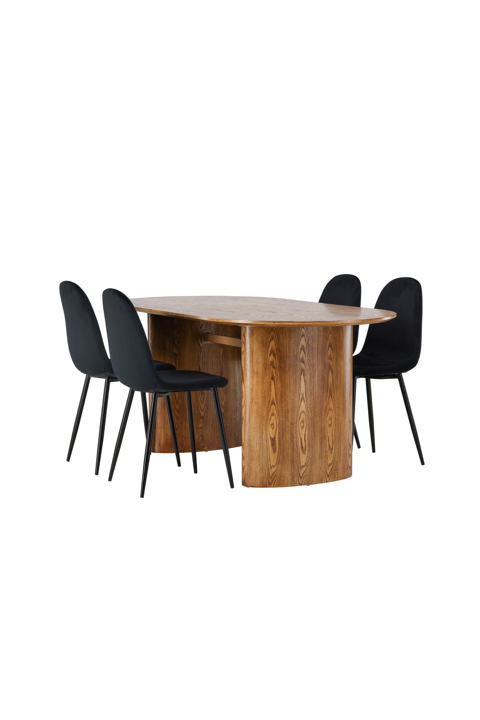 Isolde Esszimmerset + Polar 180cm/4St. in Natur / Schwarz präsentiert im Onlineshop von KAQTU Design AG. Esszimmerset ist von Venture Home