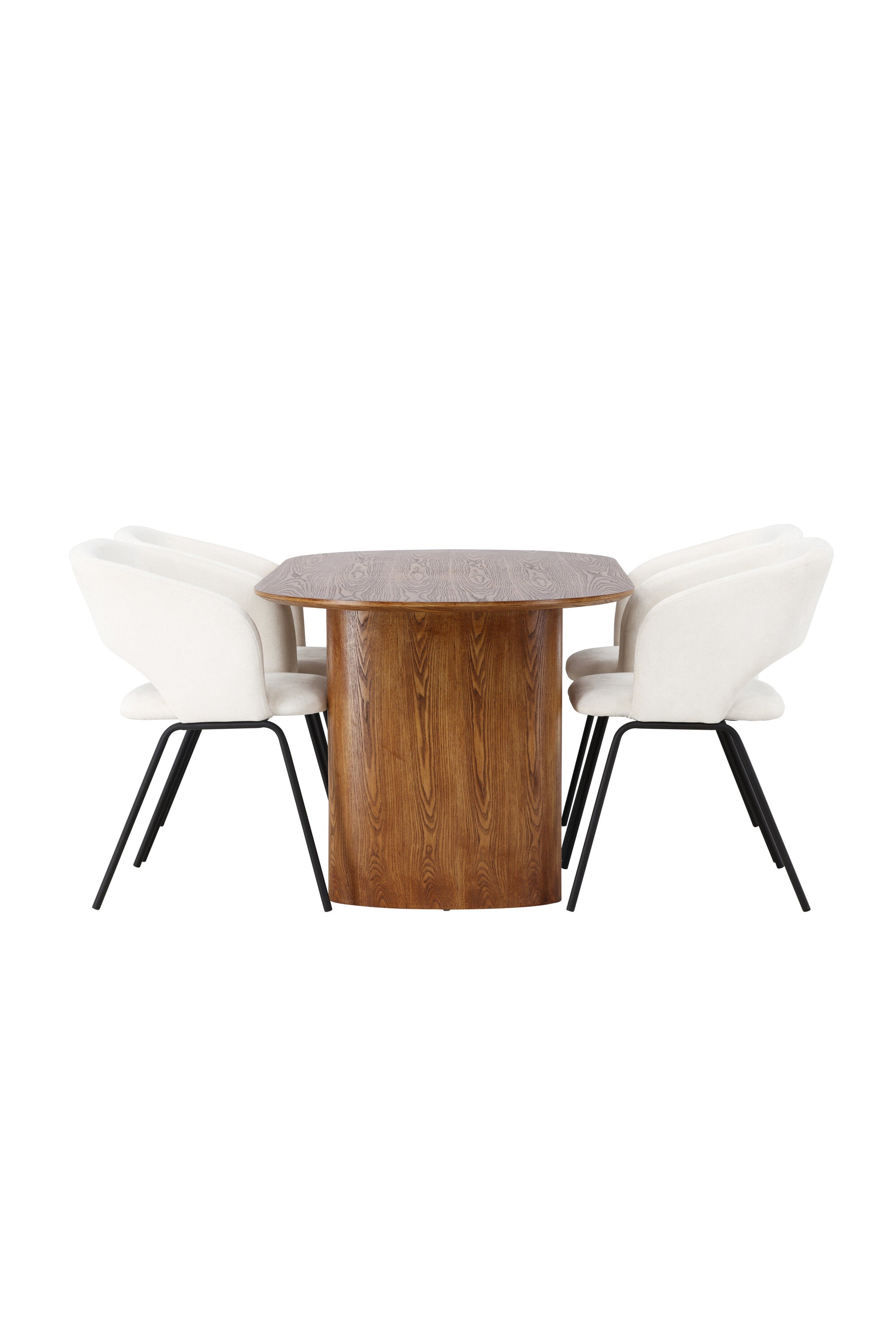 Isolde Esszimmerset + Day 180cm/4St. in Natur / Schwarz /  gebrochenes Weiss präsentiert im Onlineshop von KAQTU Design AG. Esszimmerset ist von Venture Home
