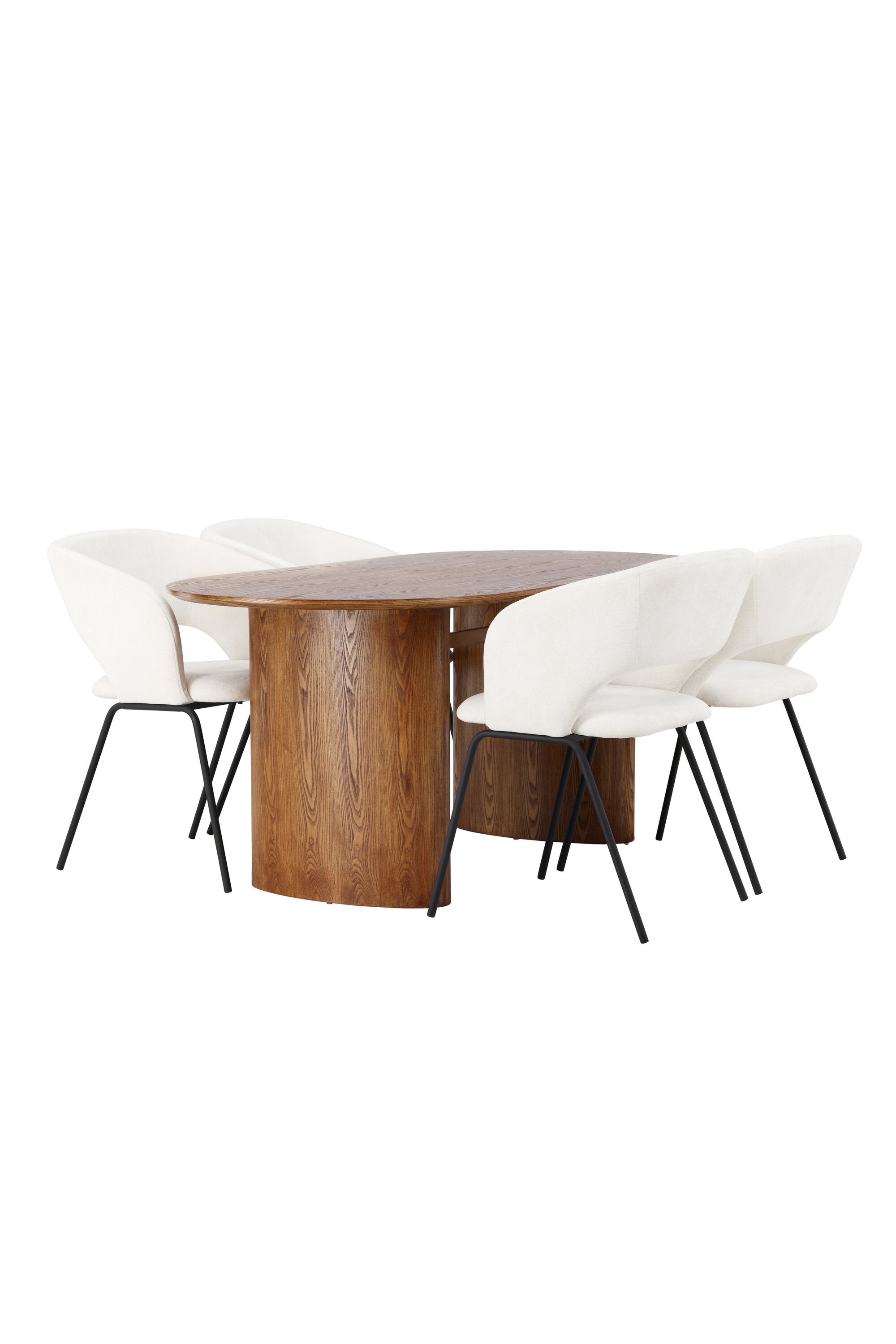 Isolde Esszimmerset + Day 180cm/4St. in Natur / Schwarz /  gebrochenes Weiss präsentiert im Onlineshop von KAQTU Design AG. Esszimmerset ist von Venture Home