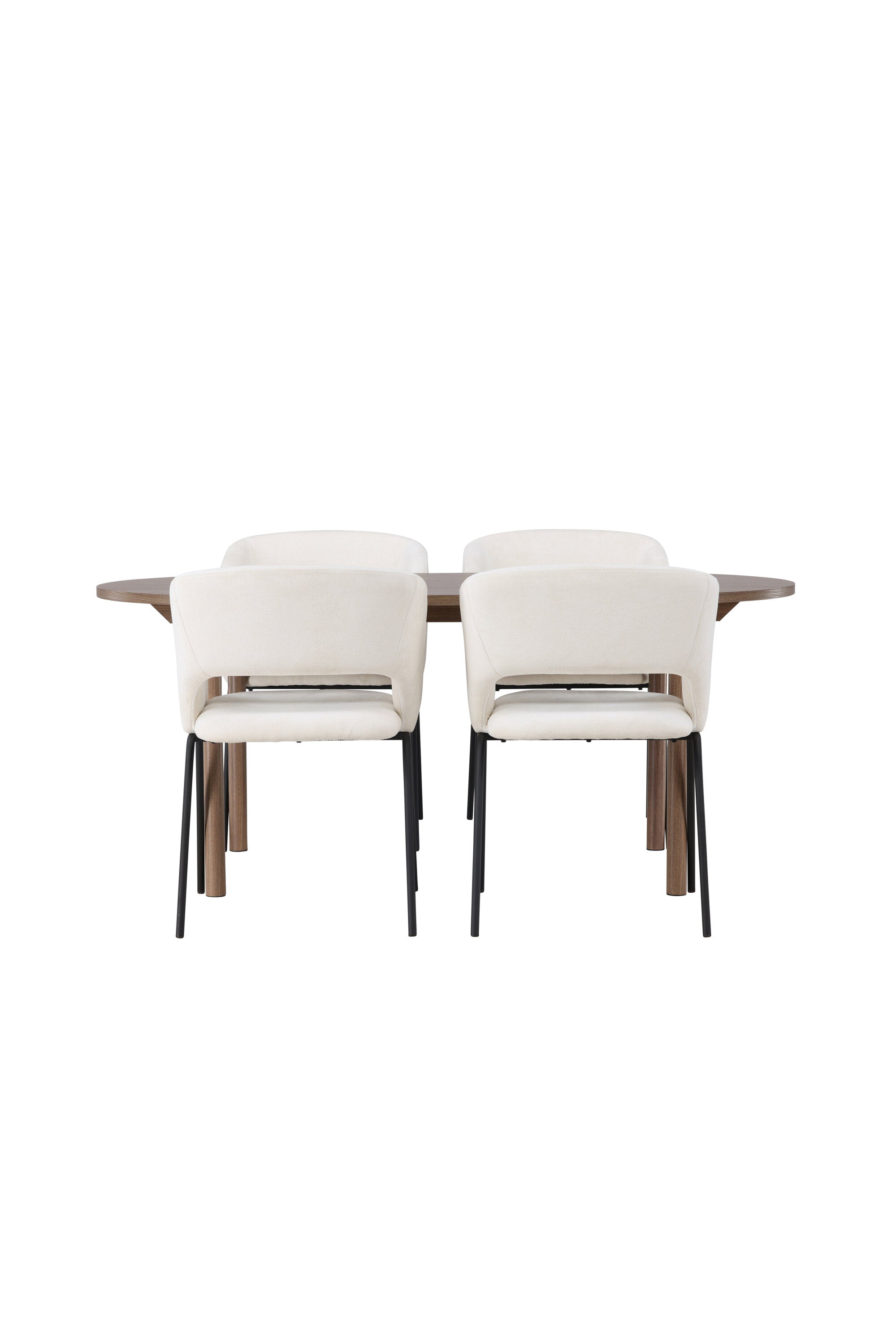 Andy Esszimmerset + Day 180cm/4St. in Schwarz, gebrochenes Weiss präsentiert im Onlineshop von KAQTU Design AG. Esszimmerset ist von Venture Home