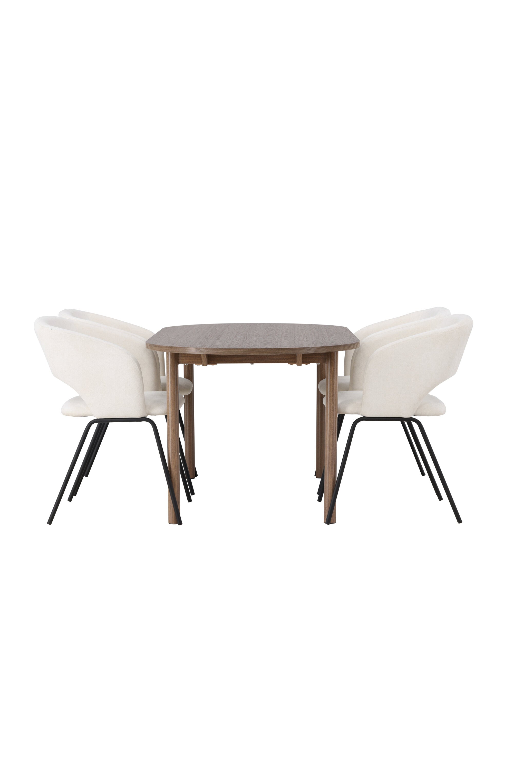 Andy Esszimmerset + Day 180cm/4St. in Schwarz, gebrochenes Weiss präsentiert im Onlineshop von KAQTU Design AG. Esszimmerset ist von Venture Home