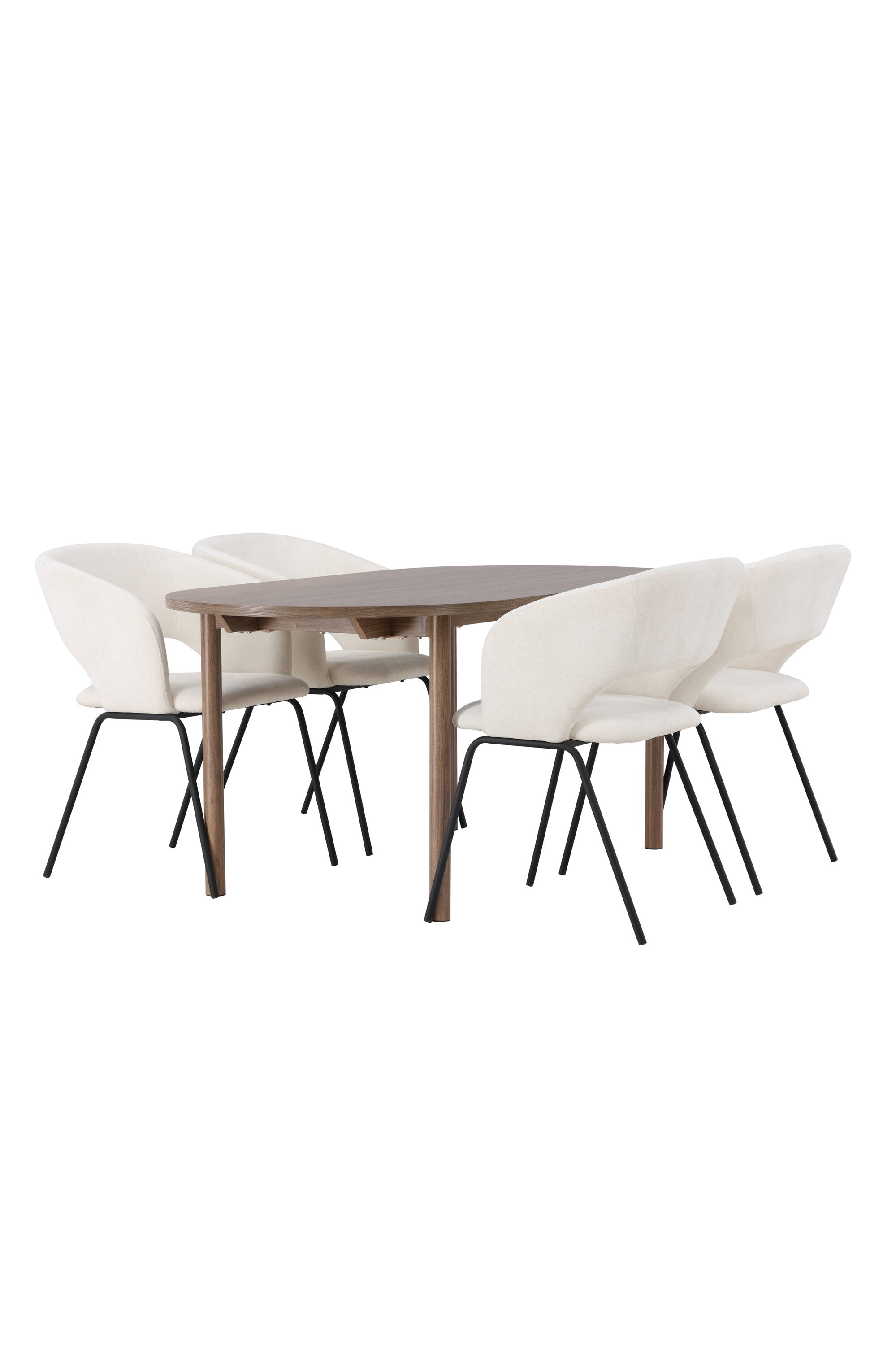 Andy Esszimmerset + Day 180cm/4St. in Schwarz, gebrochenes Weiss präsentiert im Onlineshop von KAQTU Design AG. Esszimmerset ist von Venture Home