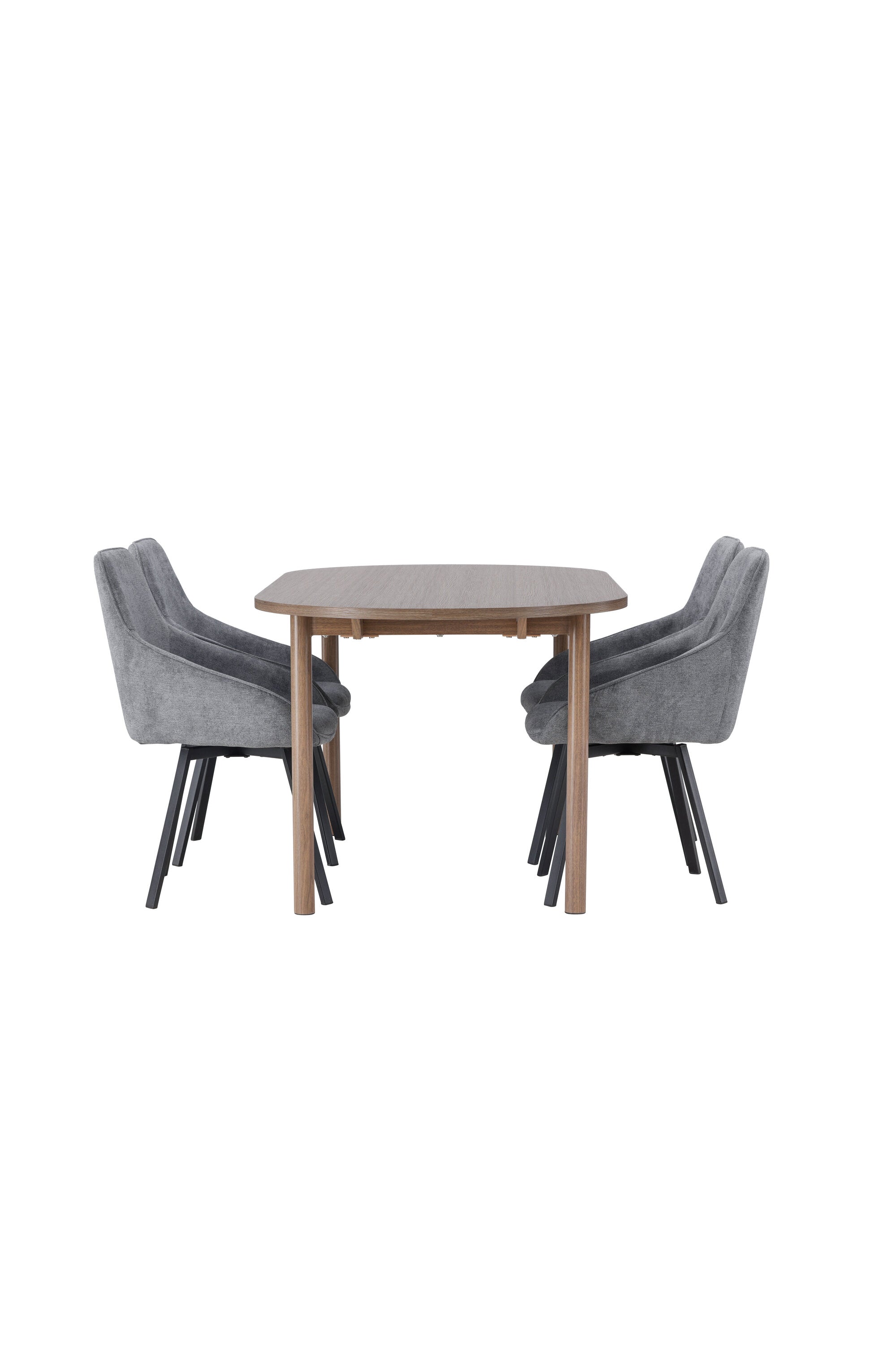 Andy Esszimmerset + Rosie 180cm/4St. in Schwarzgrau präsentiert im Onlineshop von KAQTU Design AG. Esszimmerset ist von Venture Home