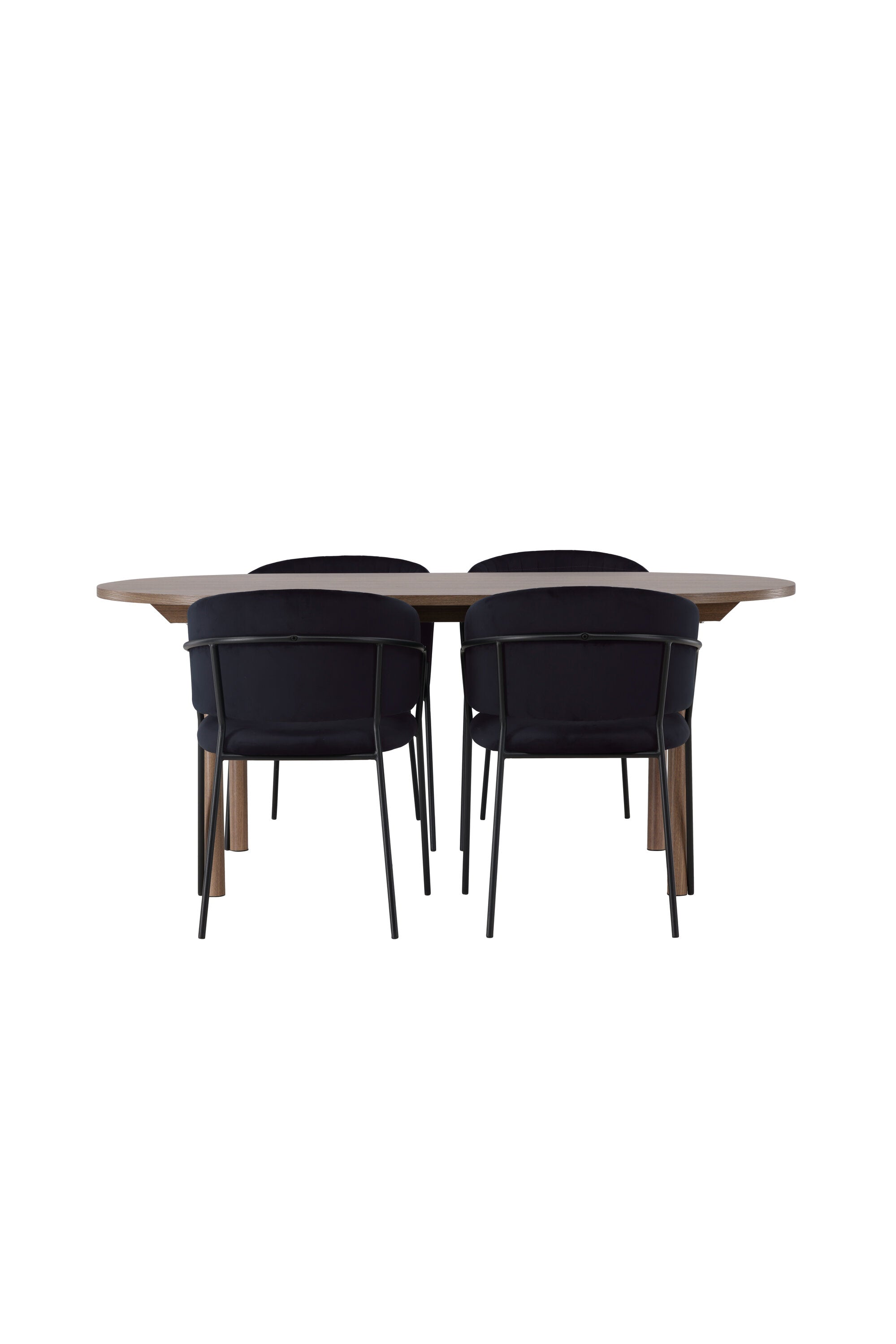 Esszimmer Set Andy mit Stühlen Selma in Natur/Schwarz präsentiert im Onlineshop von KAQTU Design AG. Esszimmerset ist von Venture Home