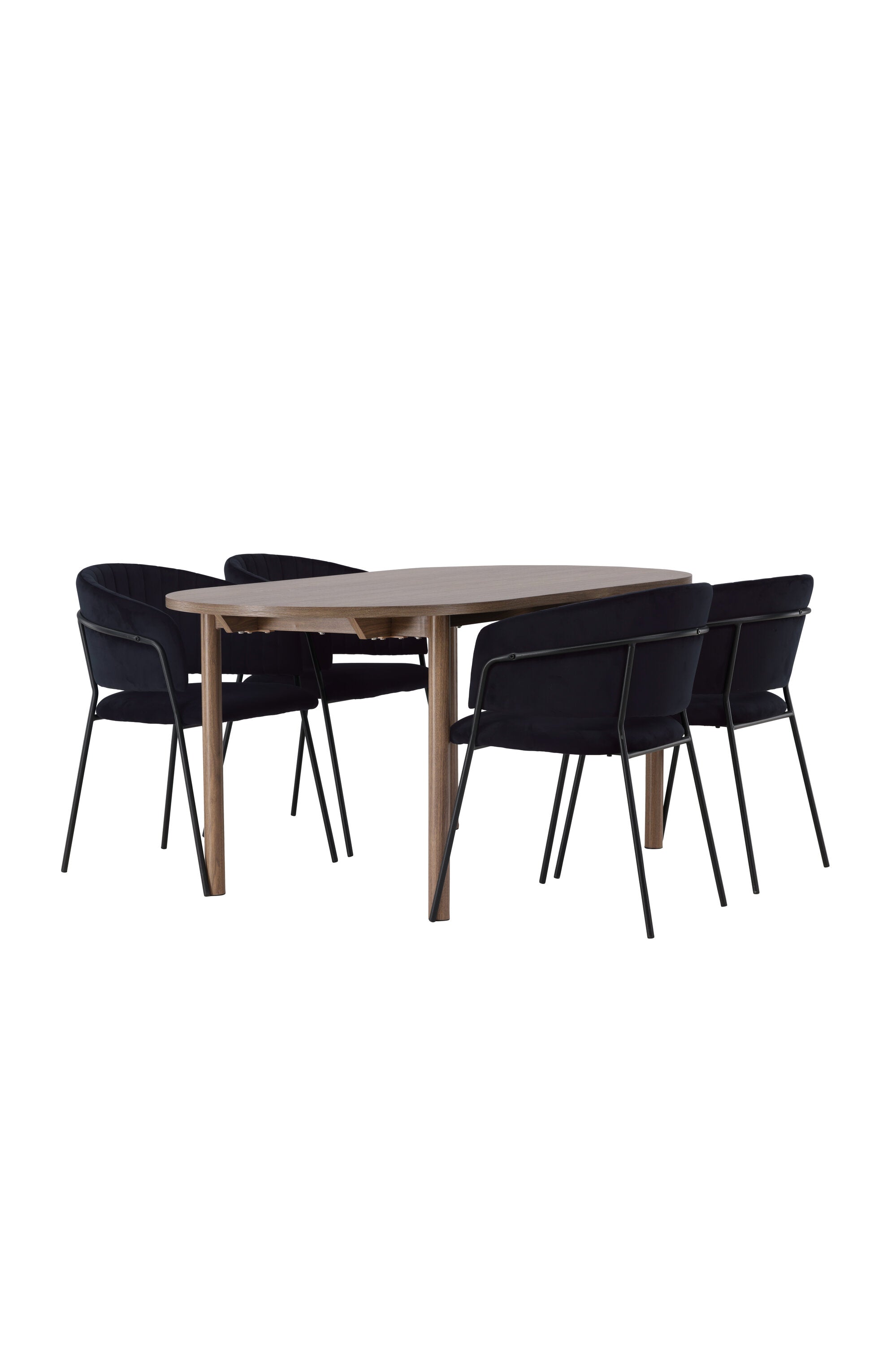 Esszimmer Set Andy mit Stühlen Selma in Natur/Schwarz präsentiert im Onlineshop von KAQTU Design AG. Esszimmerset ist von Venture Home