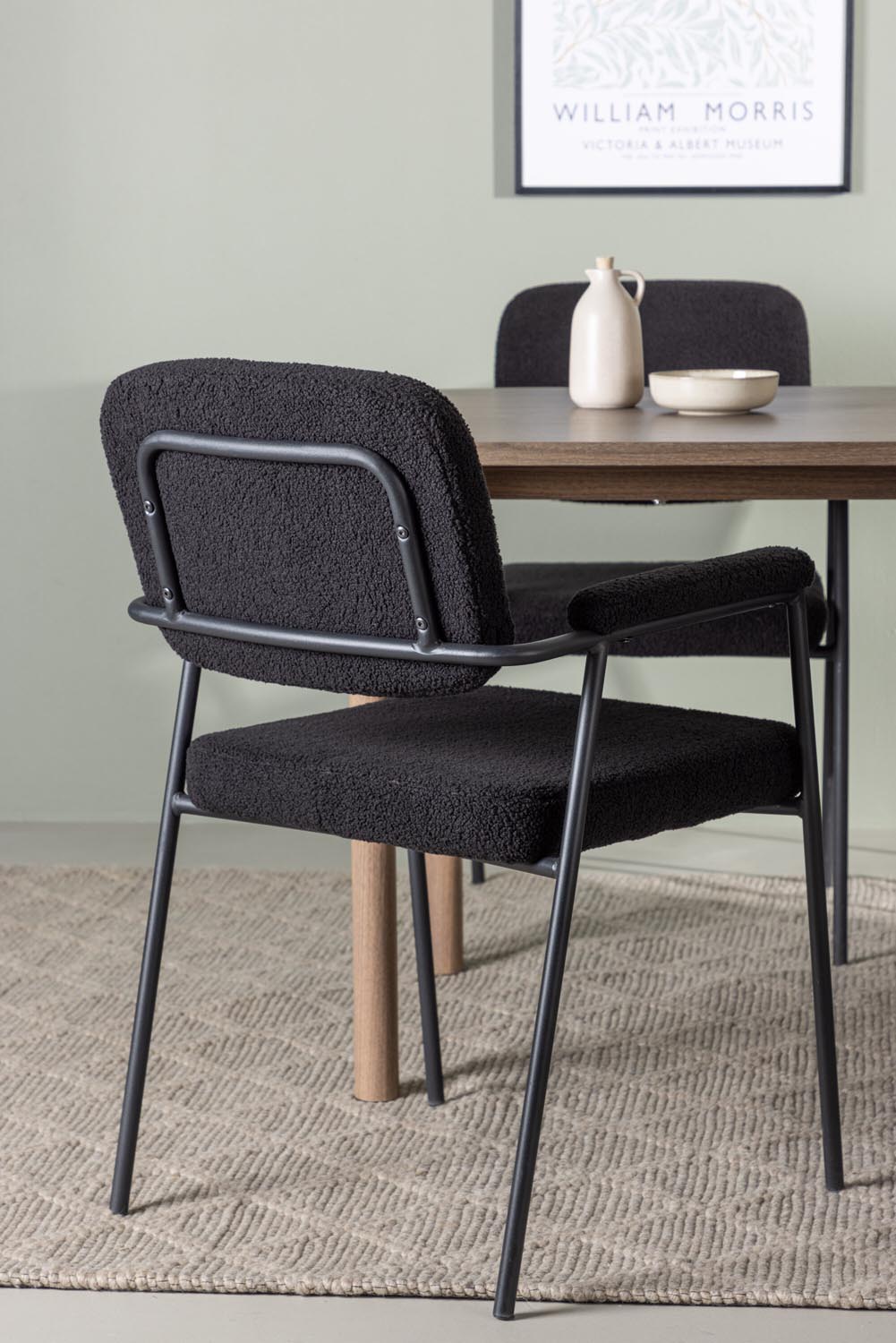Andy Esszimmerset + Yesterday 180cm/4St. in Schwarz präsentiert im Onlineshop von KAQTU Design AG. Esszimmerset ist von Venture Home