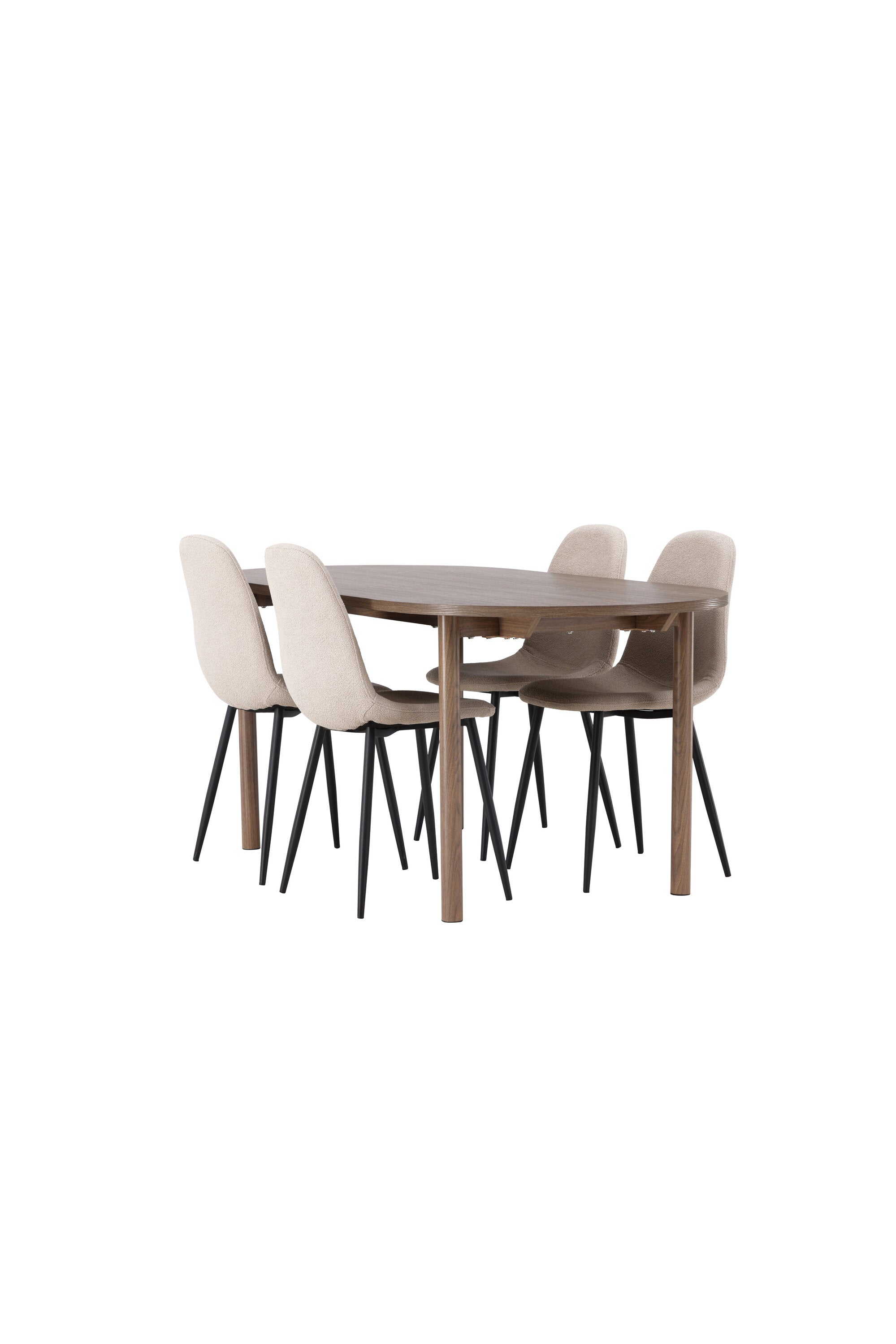 Andy Esszimmerset + Polar 180cm/4St. in Beige, Schwarz präsentiert im Onlineshop von KAQTU Design AG. Esszimmerset ist von Venture Home
