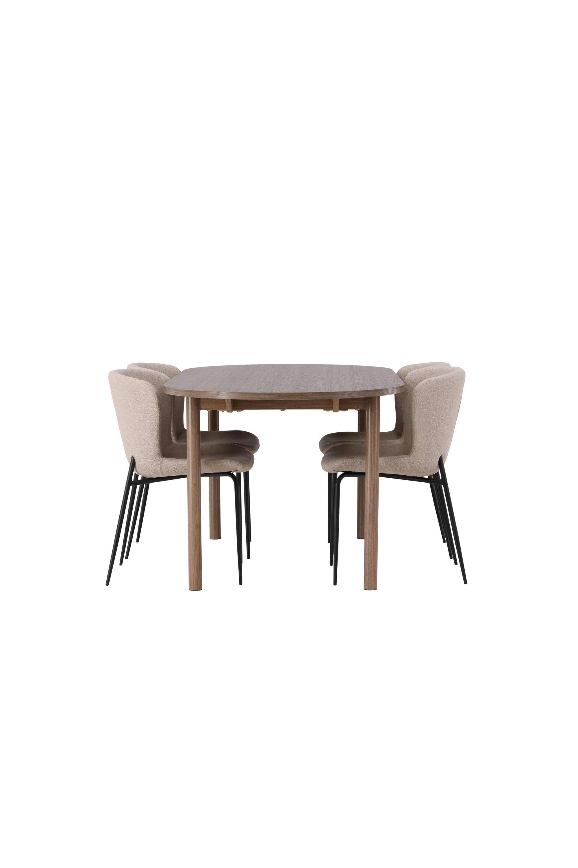 Andy Esszimmerset + Modesto 180cm/4St. in Beige, Schwarz präsentiert im Onlineshop von KAQTU Design AG. Esszimmerset ist von Venture Home