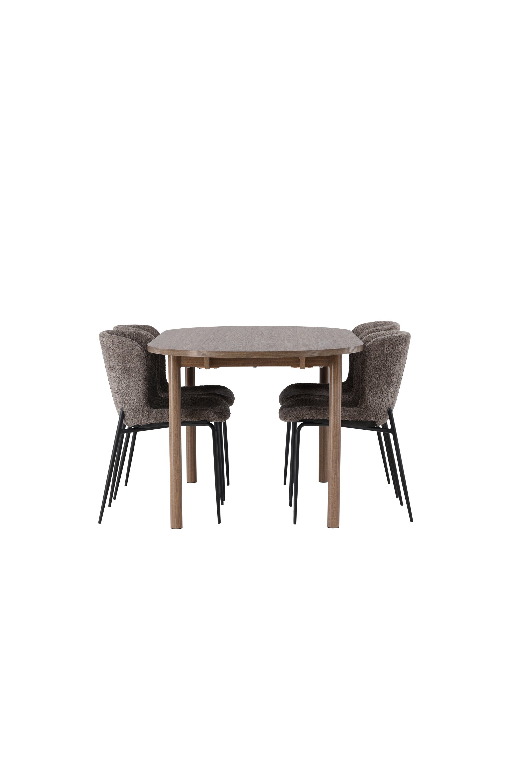 Andy Esszimmerset + 4 Modesto Stühle in Schwarz, Dunkelgrau präsentiert im Onlineshop von KAQTU Design AG. Esszimmerset ist von Venture Home