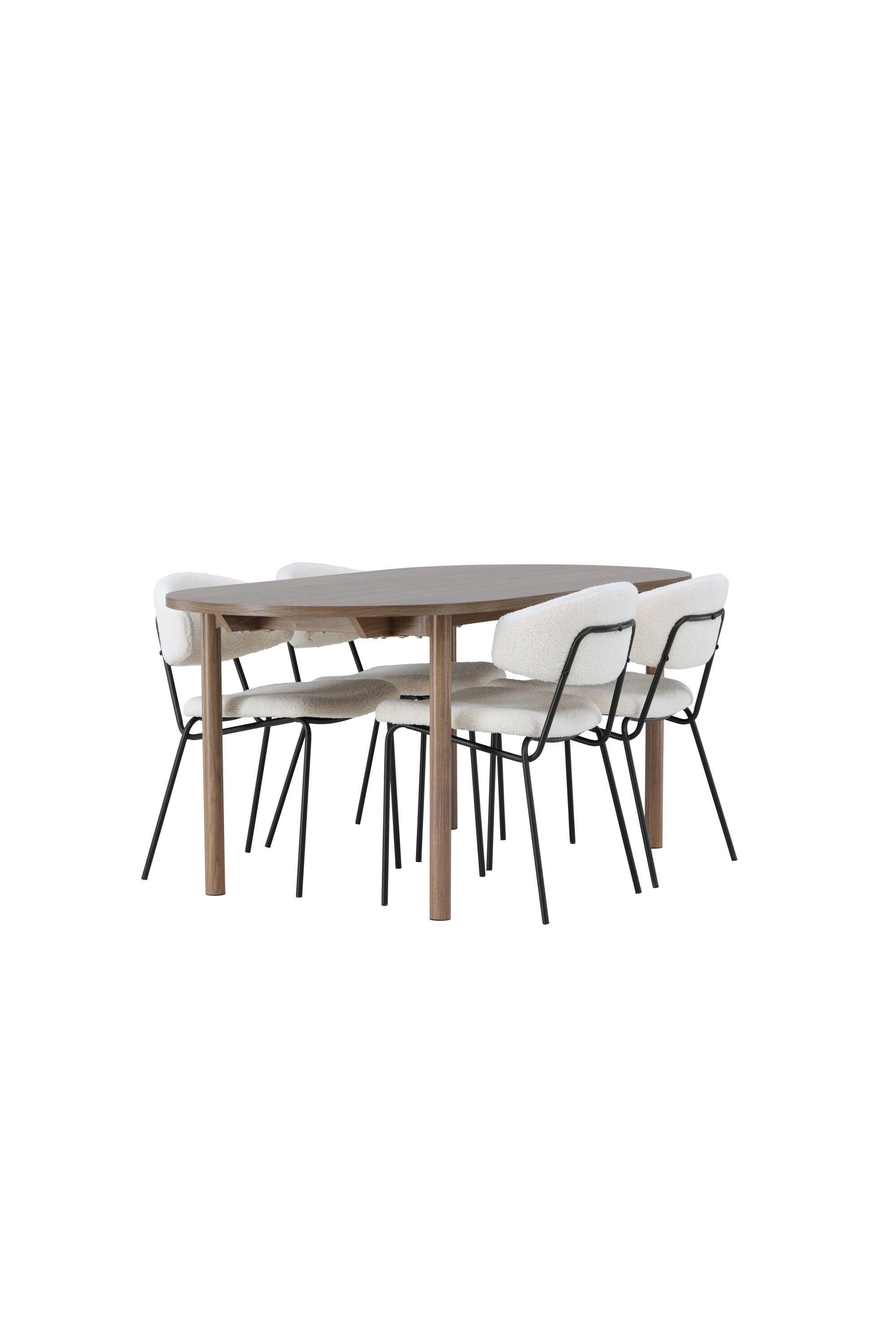 Andy Esszimmerset + Chico 180cm/4St. in Weiss präsentiert im Onlineshop von KAQTU Design AG. Esszimmerset ist von Venture Home
