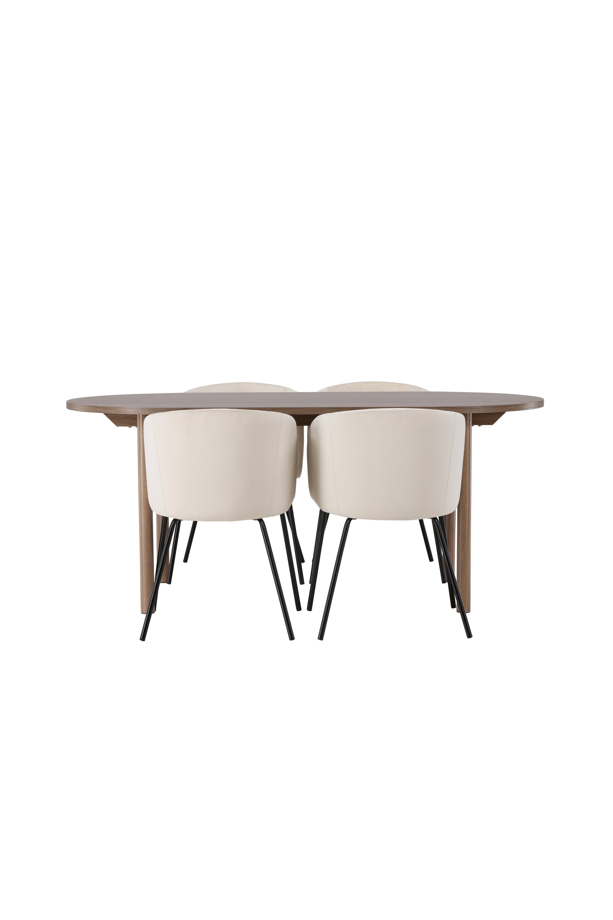 Andy Esszimmerset + Berit 180cm/4St. in Beige, Schwarz präsentiert im Onlineshop von KAQTU Design AG. Esszimmerset ist von Venture Home
