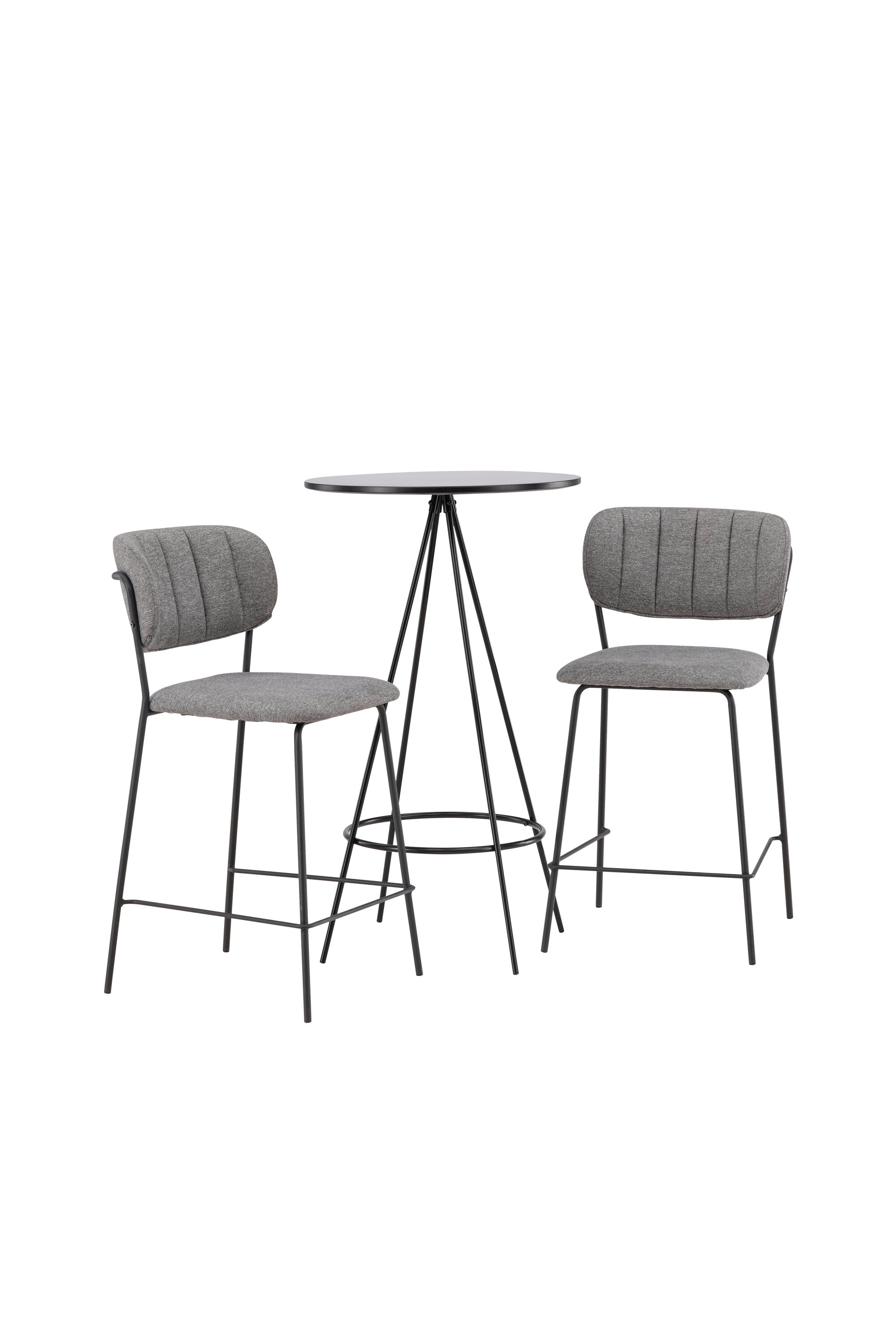Barset Bistro + Bell ⌀60cm/2St. in Schwarzgrau präsentiert im Onlineshop von KAQTU Design AG. Bartischset ist von Venture Home