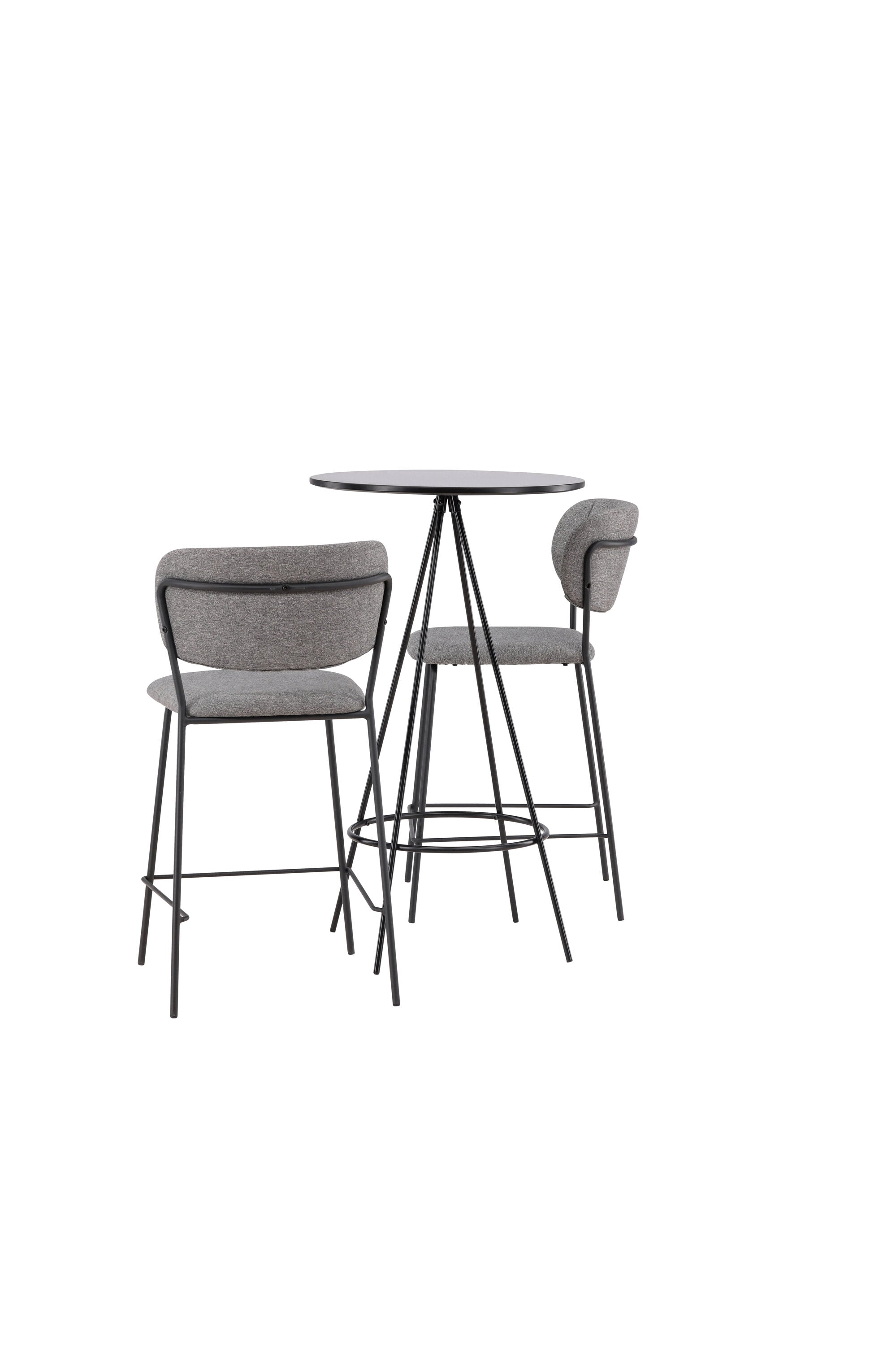 Barset Bistro + Bell ⌀60cm/2St. in Schwarzgrau präsentiert im Onlineshop von KAQTU Design AG. Bartischset ist von Venture Home