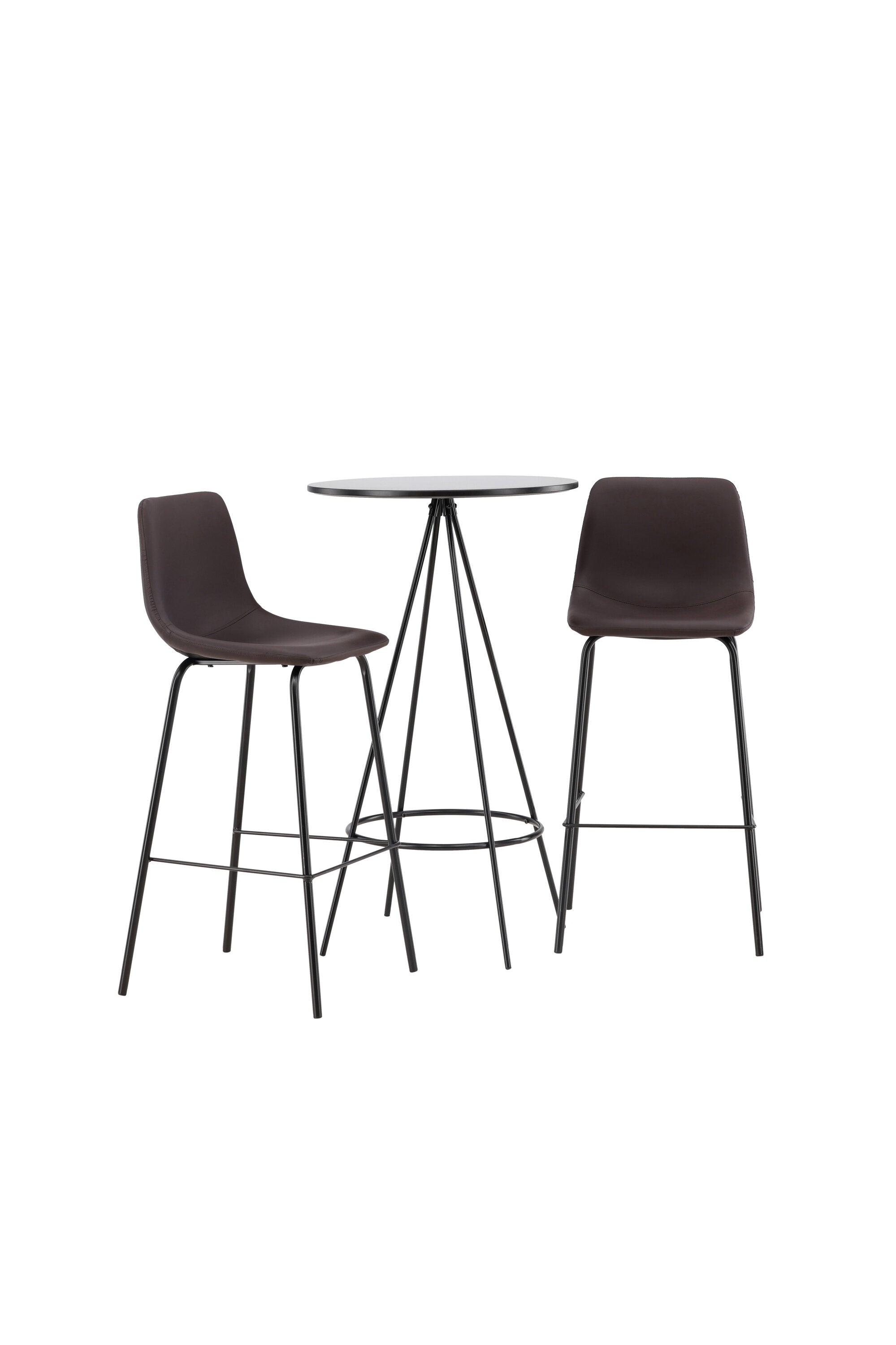 Barset Bistro + Alexi ⌀60cm/2St. in Schwarz Braun präsentiert im Onlineshop von KAQTU Design AG. Bartischset ist von Venture Home