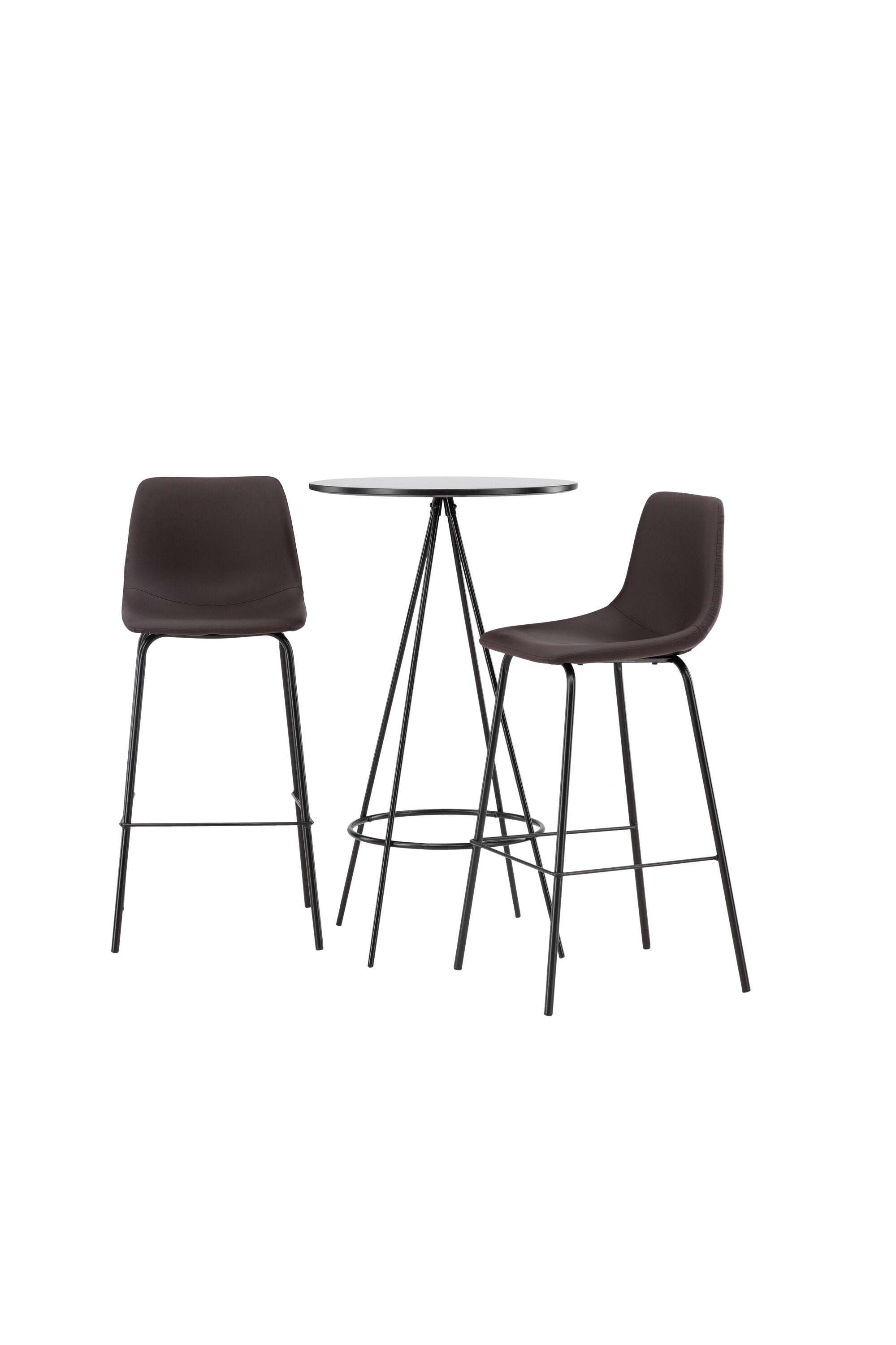 Barset Bistro + Alexi ⌀60cm/2St. in Schwarz Braun präsentiert im Onlineshop von KAQTU Design AG. Bartischset ist von Venture Home