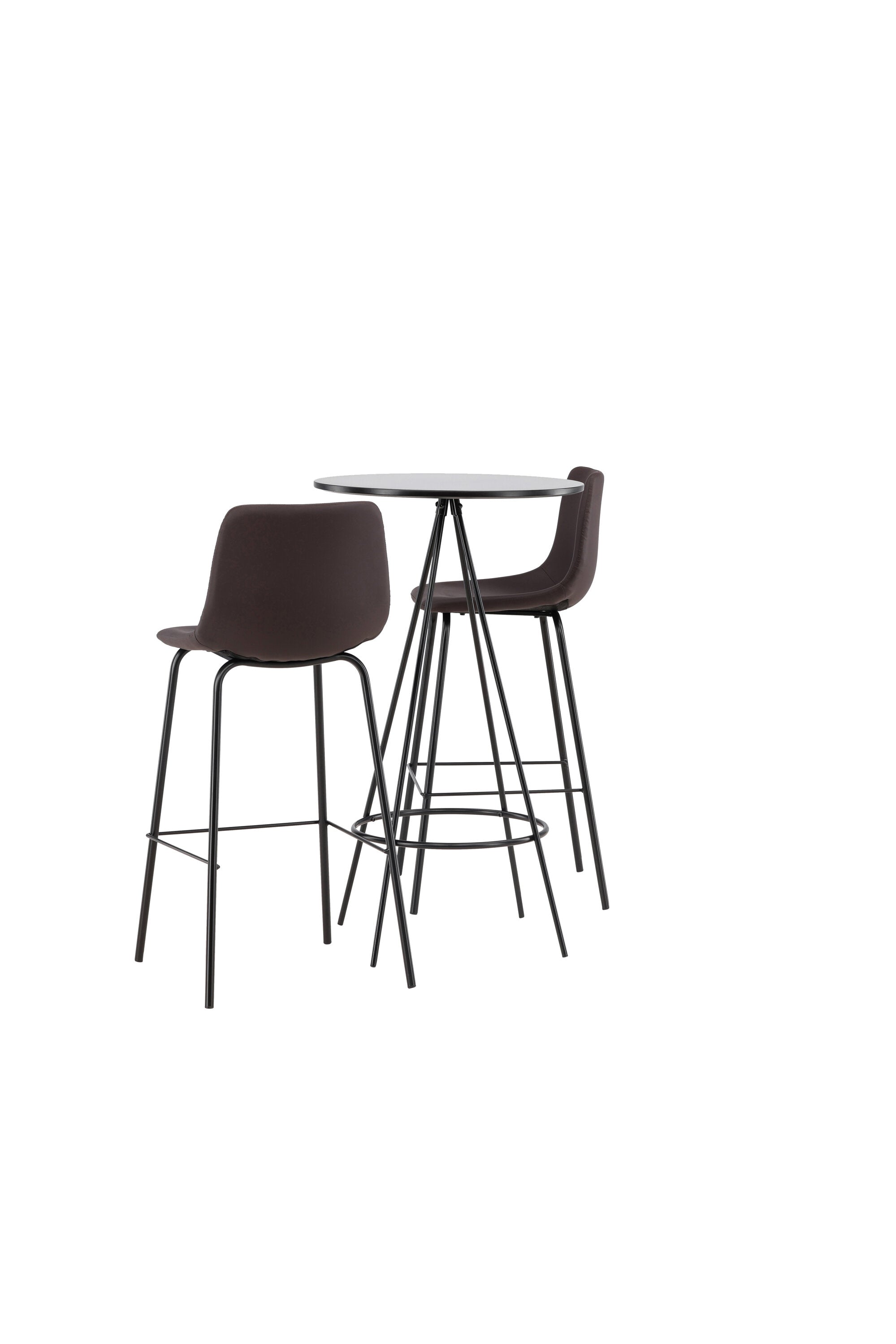 Barset Bistro + Alexi ⌀60cm/2St. in Schwarz Braun präsentiert im Onlineshop von KAQTU Design AG. Bartischset ist von Venture Home