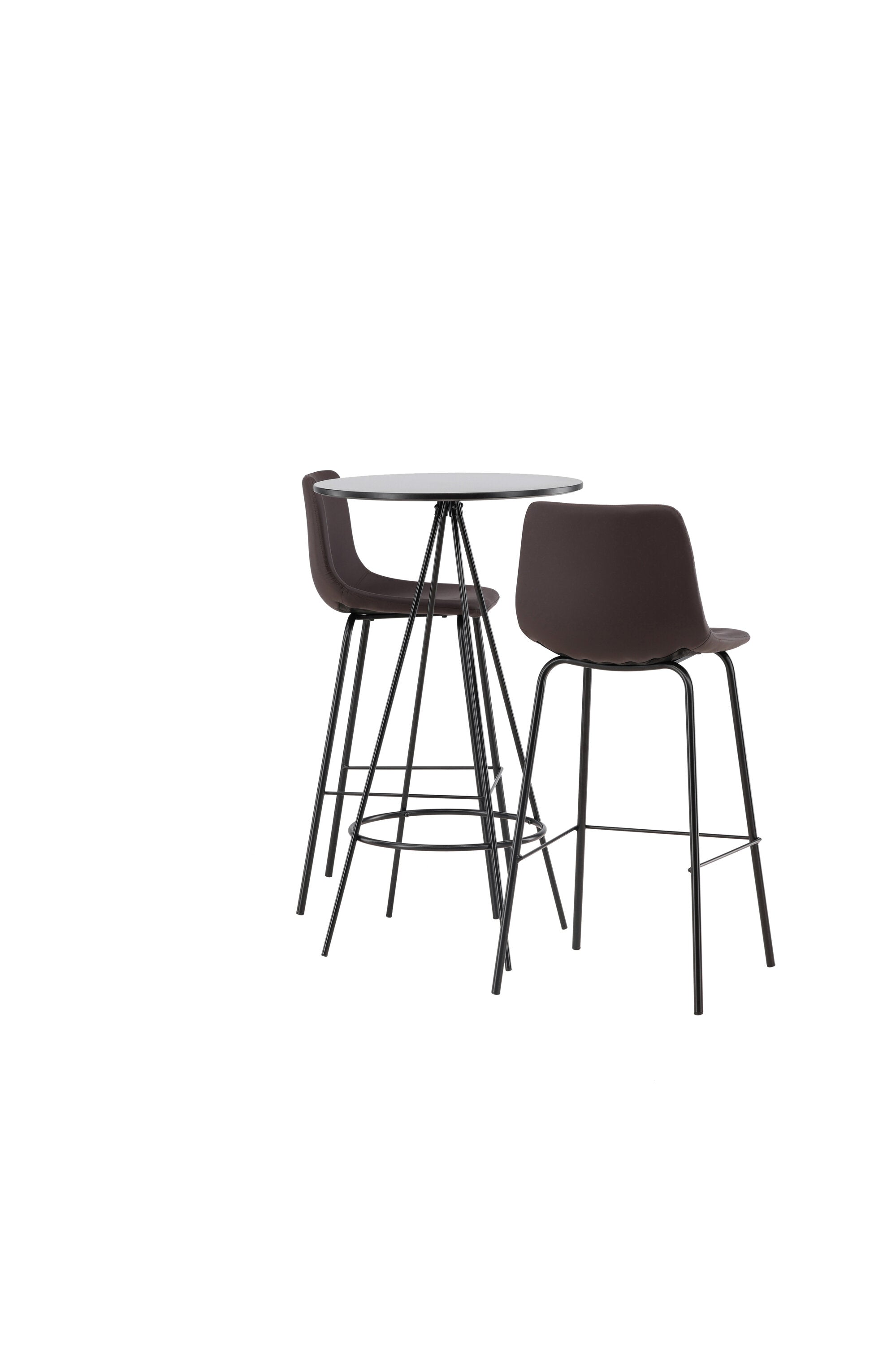 Barset Bistro + Alexi ⌀60cm/2St. in Schwarz Braun präsentiert im Onlineshop von KAQTU Design AG. Bartischset ist von Venture Home