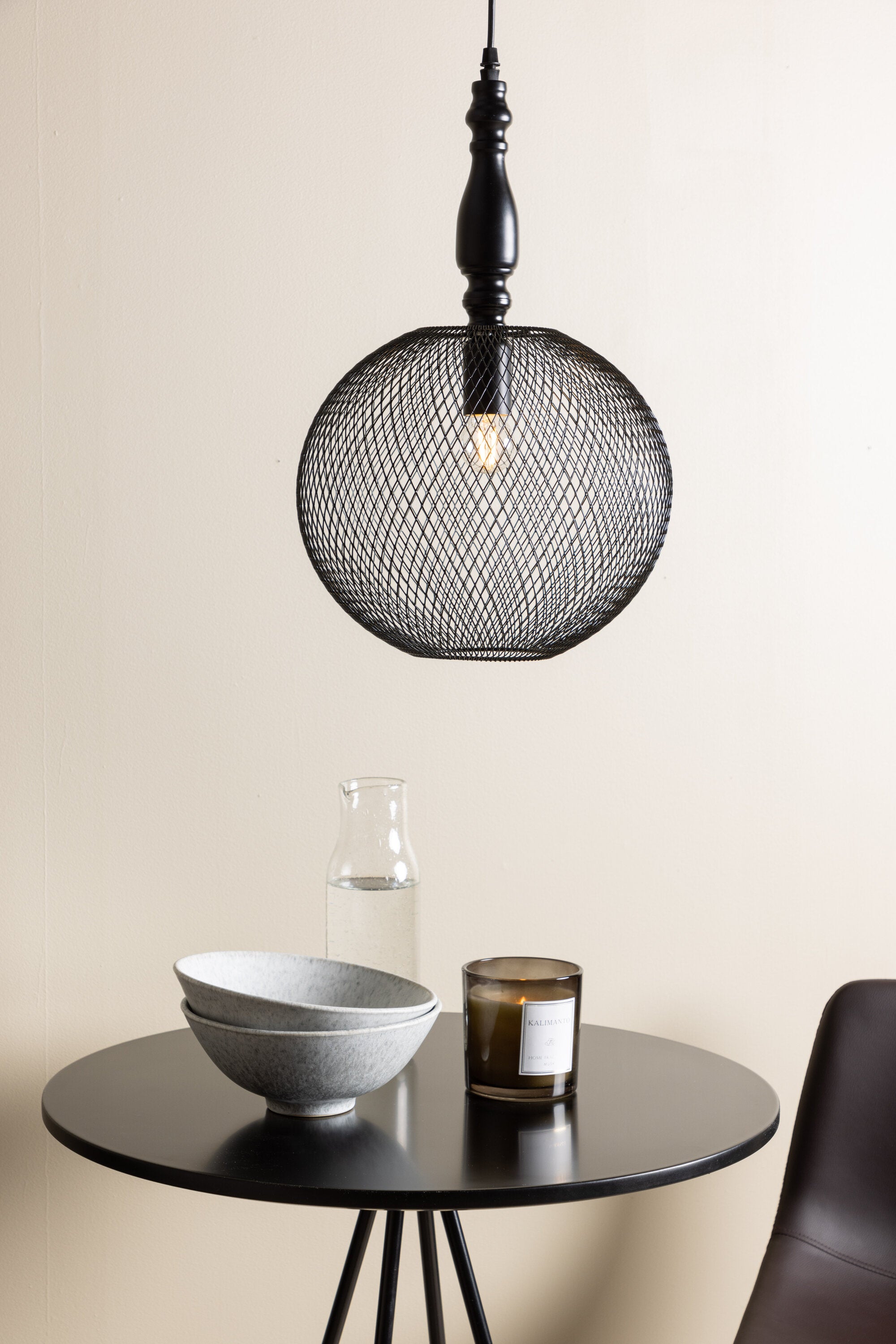 Barset Bistro + Alexi ⌀60cm/2St. in Schwarz Braun präsentiert im Onlineshop von KAQTU Design AG. Bartischset ist von Venture Home