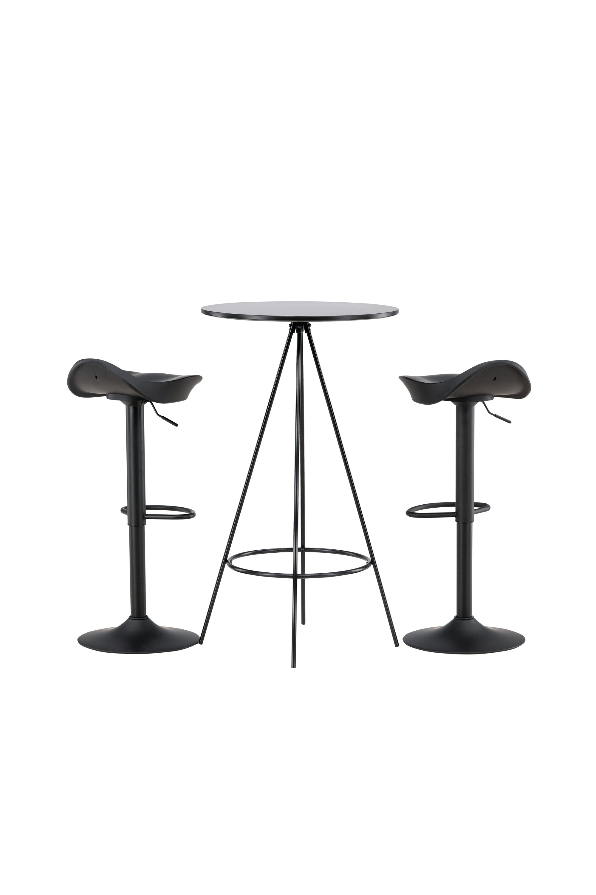 Barset Bistro + Adesto ⌀60cm/2St. in Schwarz präsentiert im Onlineshop von KAQTU Design AG. Bartischset ist von Venture Home