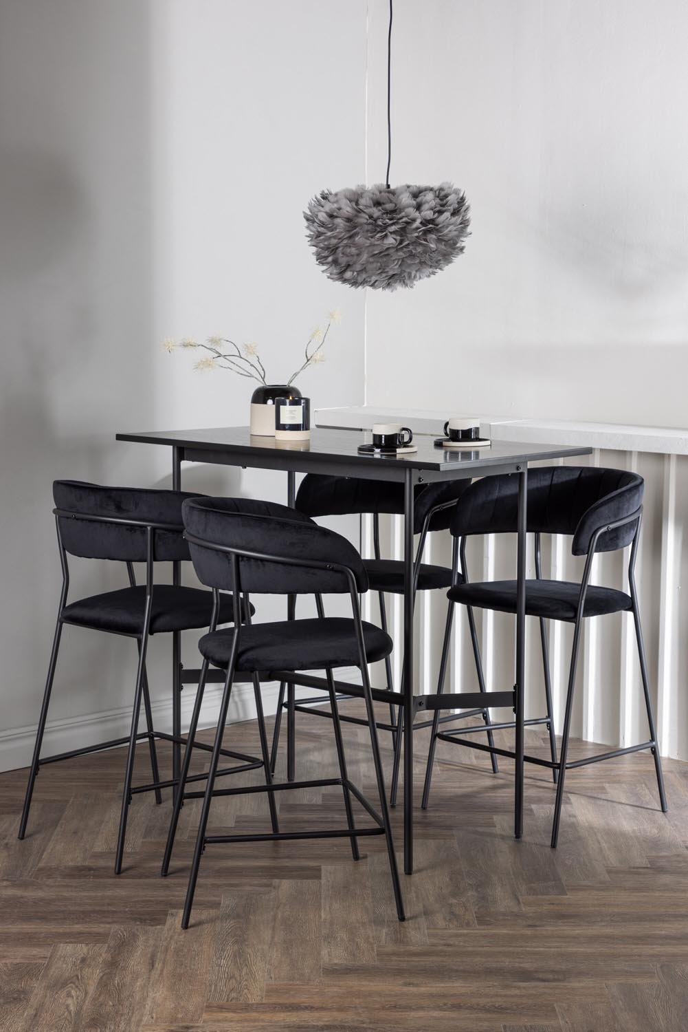 Barset Rax + Lui 120cm/4St. in Schwarz präsentiert im Onlineshop von KAQTU Design AG. Bartischset ist von Venture Home