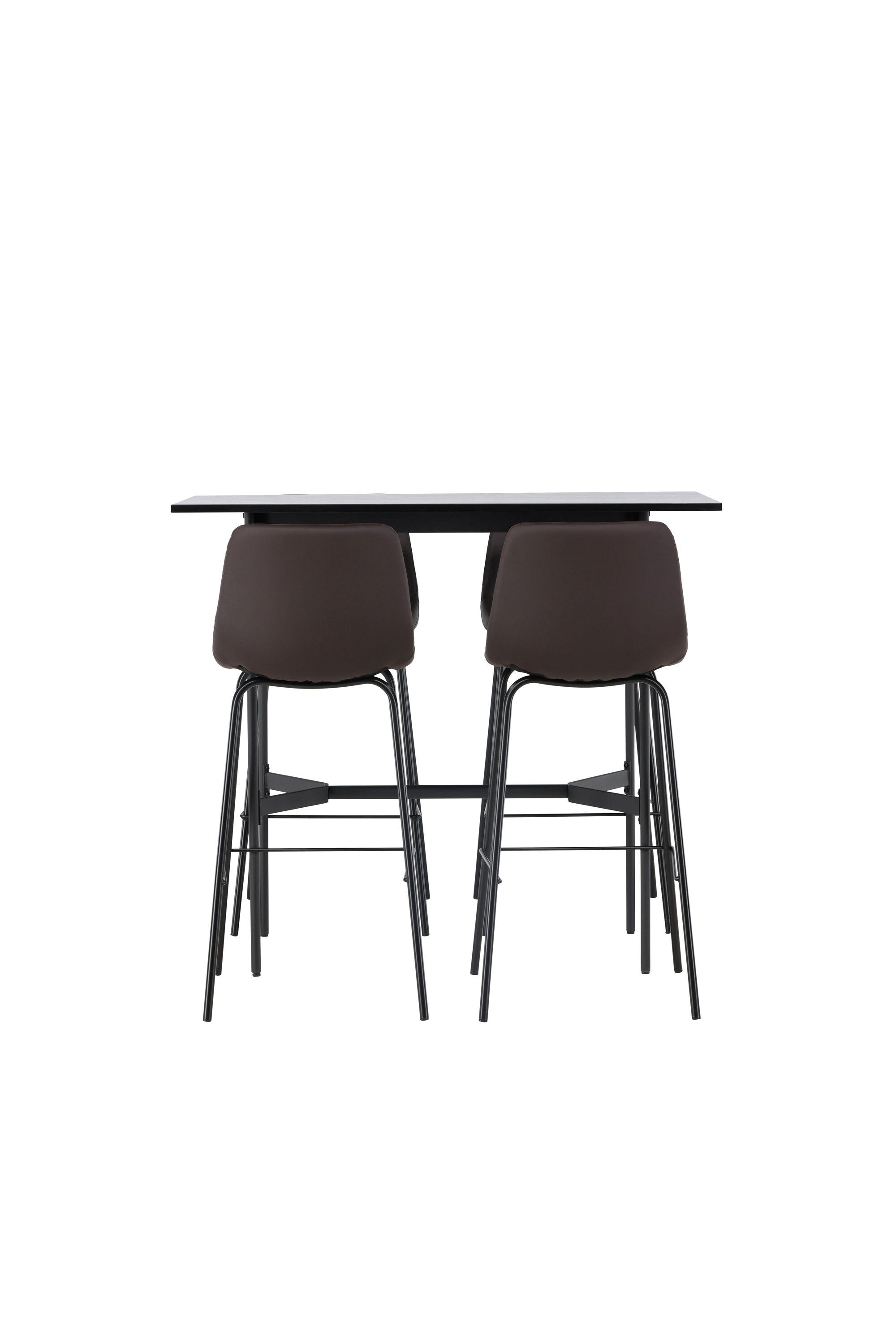 Barset Rax + Alexi 120cm/4St. in Schwarz Braun präsentiert im Onlineshop von KAQTU Design AG. Bartischset ist von Venture Home