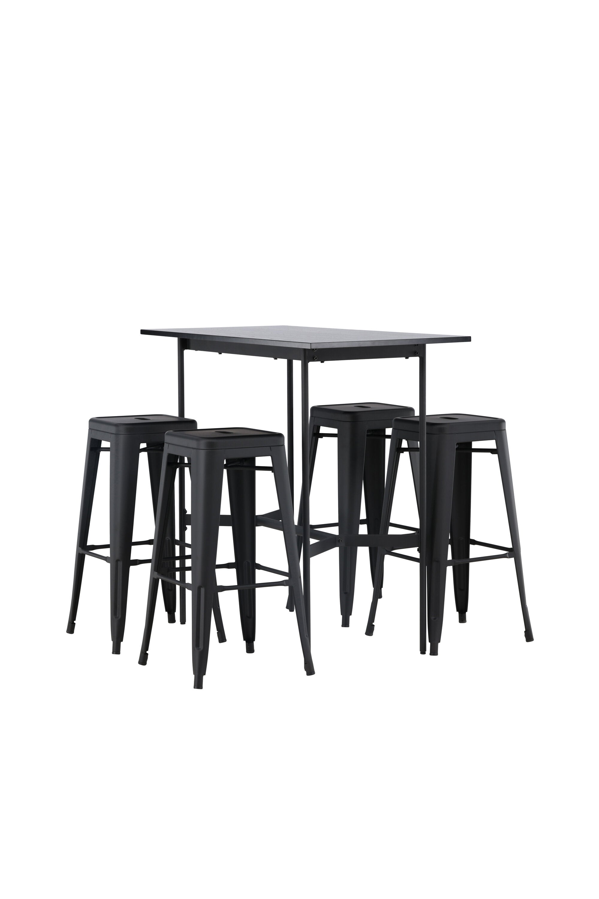 Barset Rax + Tempe 120cm/4St. Tief in Schwarz präsentiert im Onlineshop von KAQTU Design AG. Bartischset ist von Venture Home